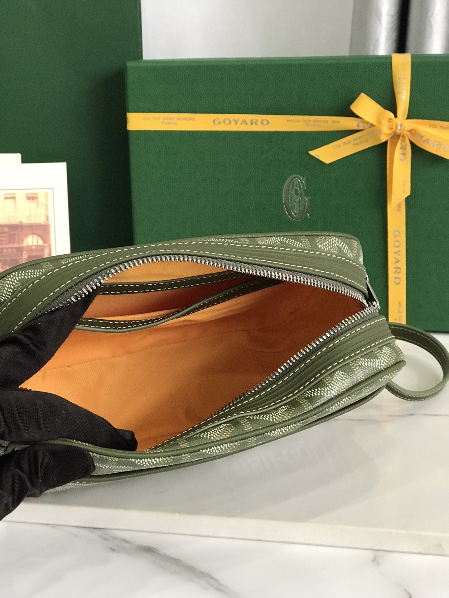 Goyard 고야드 캡베르 카키 카메라백 9