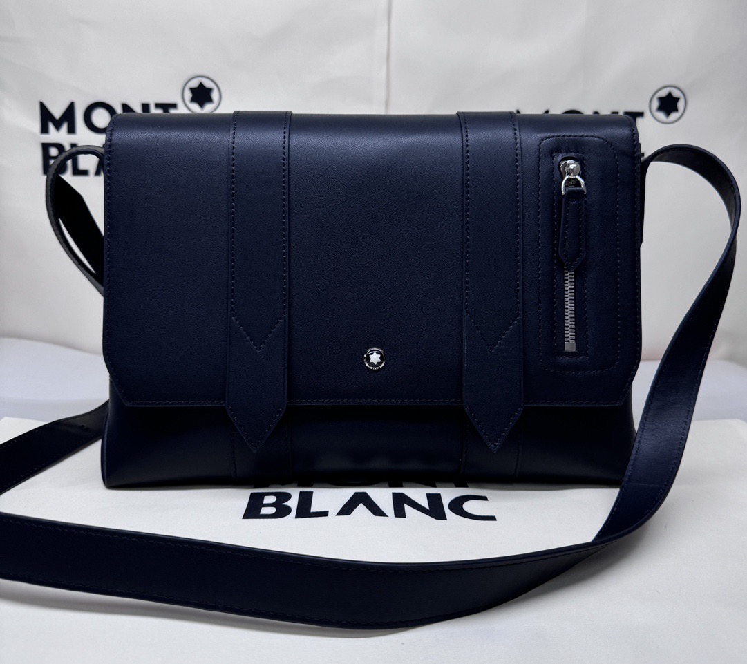 MontBlanc 몽블랑 소프트 레더 크로스바디백 29.5cm 9