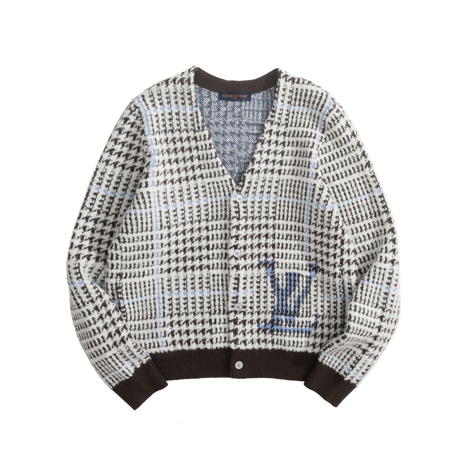 LOUIS VUITTON 루이비통 FW2023 체크 패턴 램스울 카디건 5