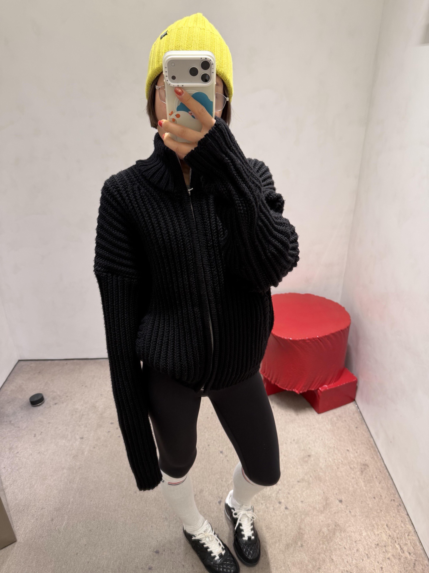 Acne Studios 스튜디오 FW2024 자수 디테일 니트 재킷 1