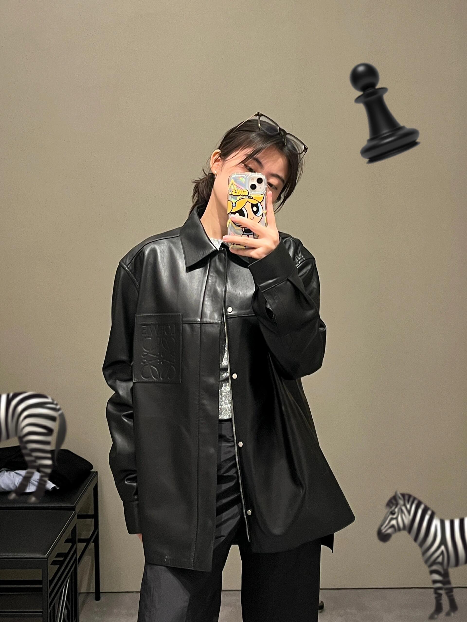 LOEWE 로에베 FW2023 양가죽 셔츠 재킷 7