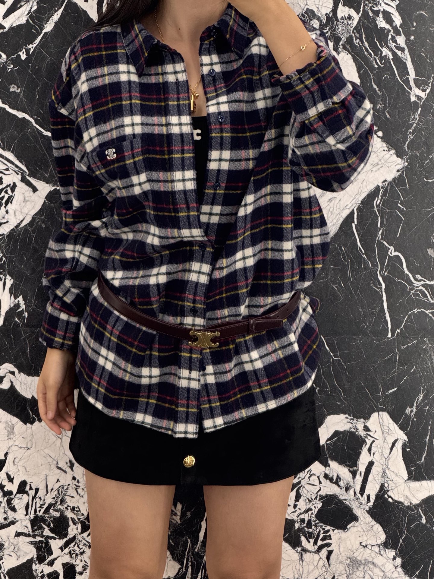 CELINE 셀린느 FW2023 체크 패턴 셔츠 2