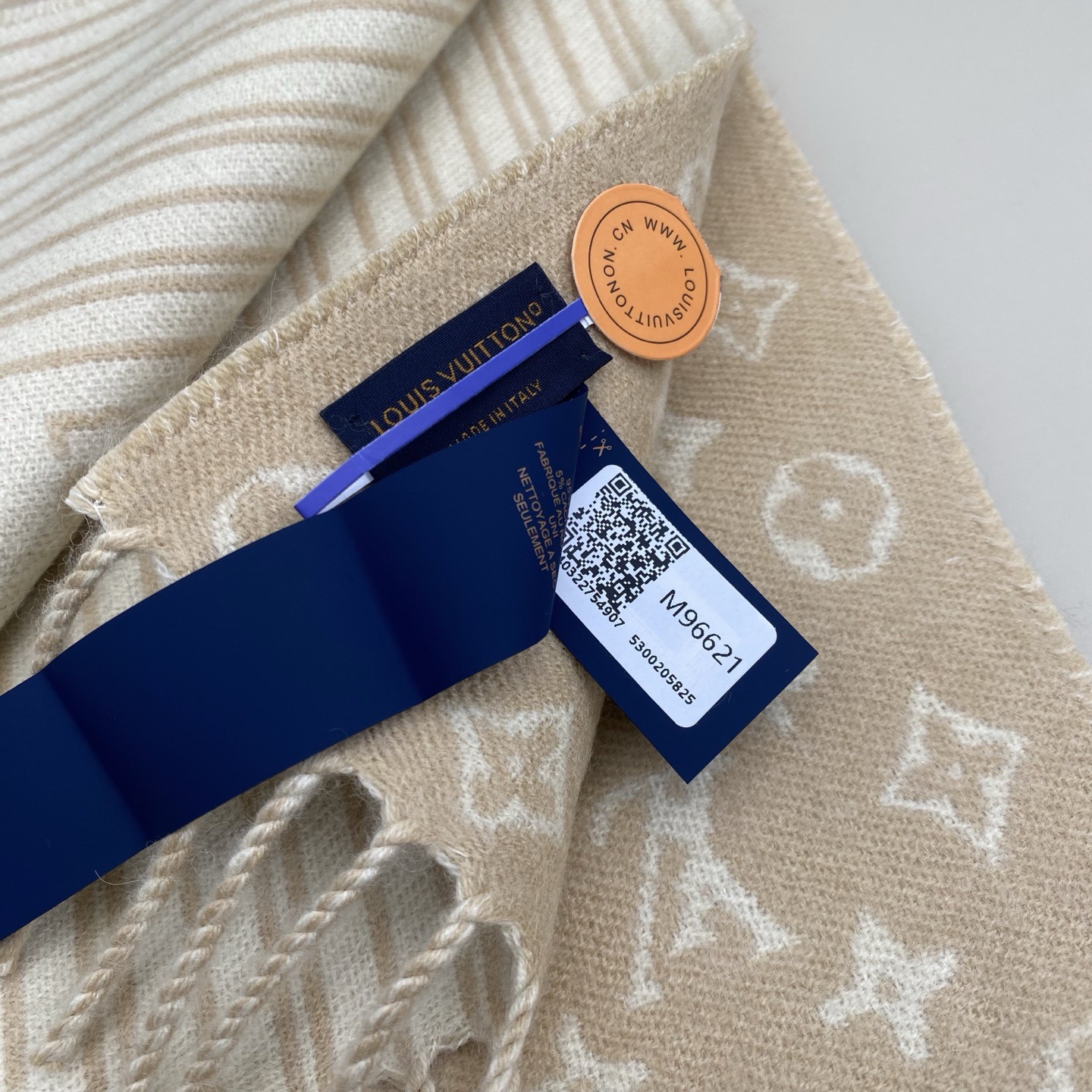 LOUIS VUITTON 루이비통 모노그램 머플러 베이지 9