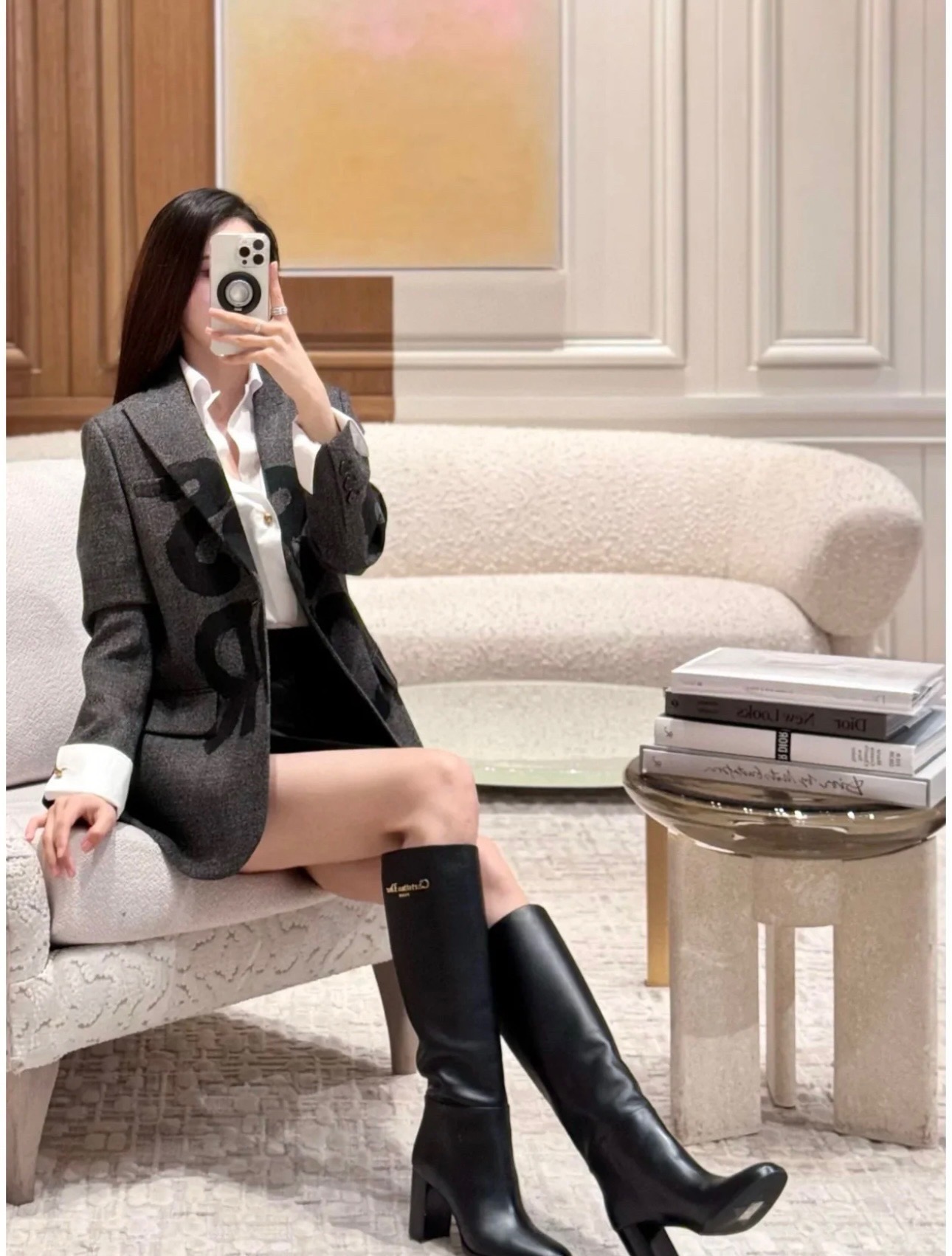 DIOR 디올 클래식 롱부츠 블랙 1