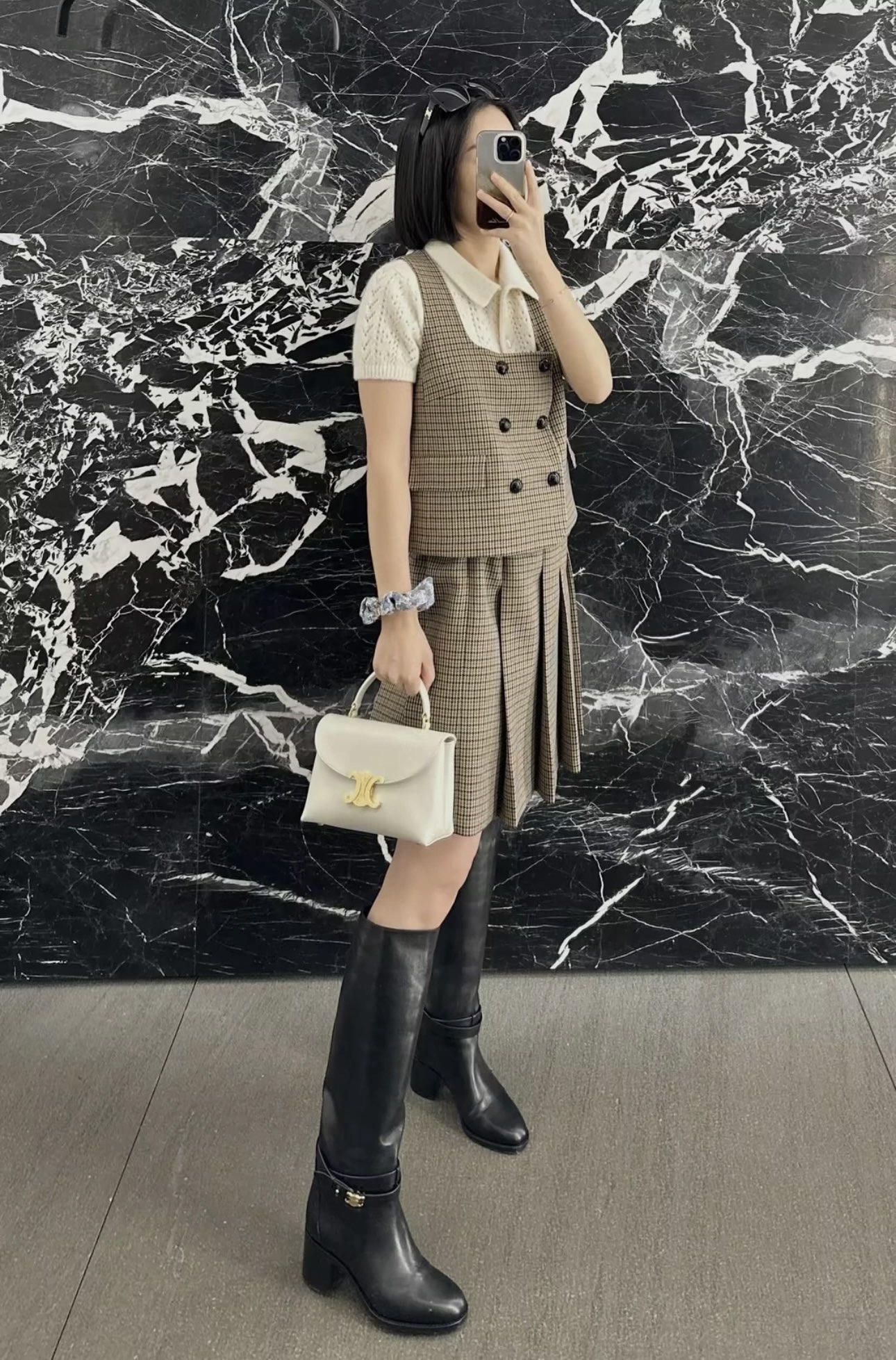 CELINE 셀린느 스웨이드 롱부츠 블랙 3