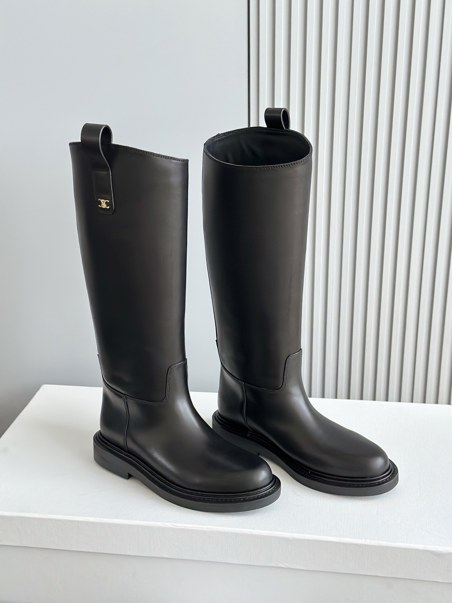 CELINE 셀린 라이딩 부츠 브라운 6