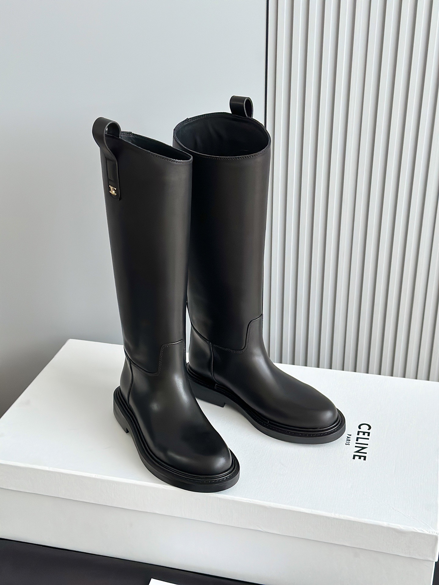 CELINE 셀린 라이딩 부츠 브라운 8