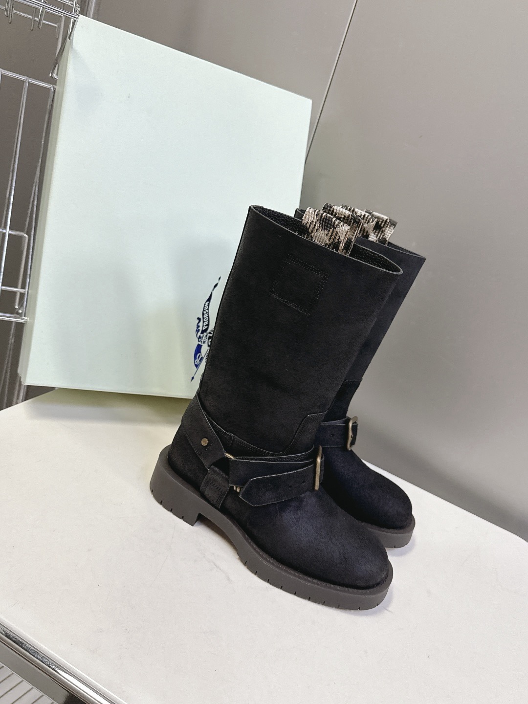 BURBERRY 버버리 롱부츠 블랙 4