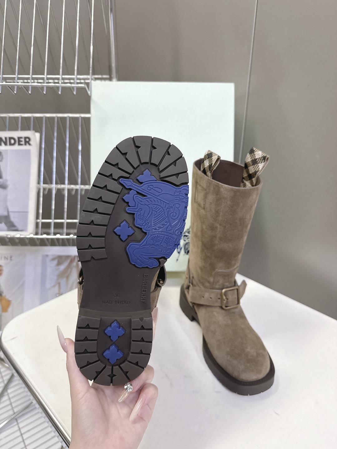 BURBERRY 버버리 롱부츠 블랙 9