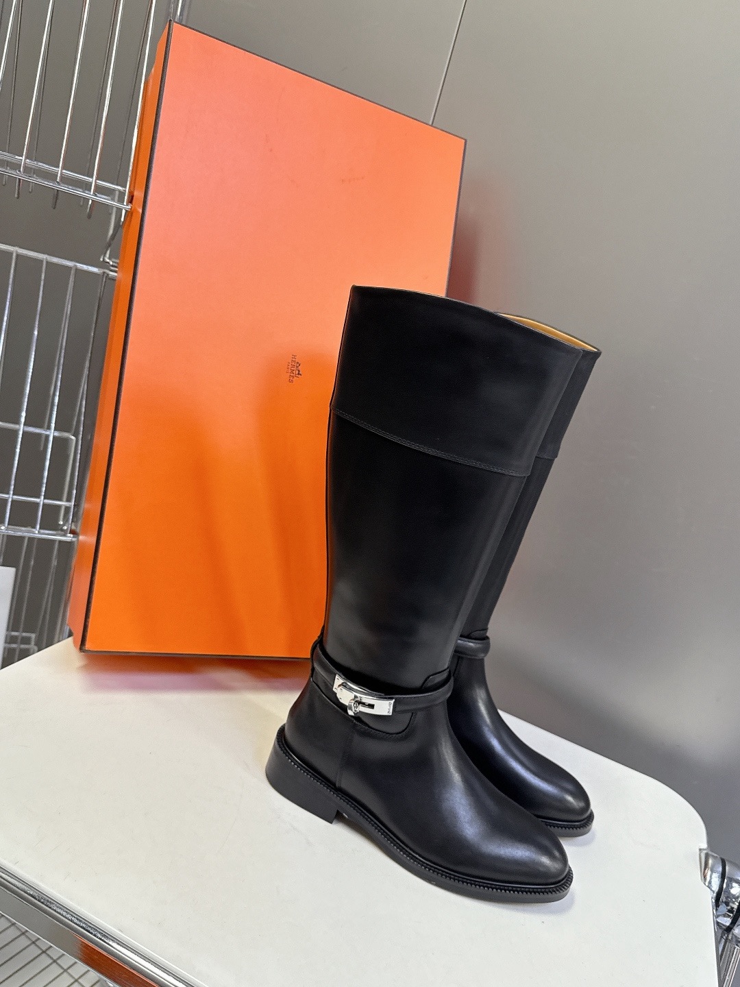 HERMES 에르메스 롱 부츠 블랙 5