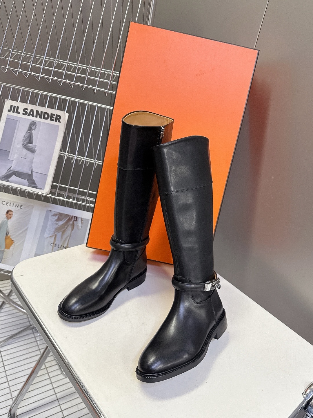 HERMES 에르메스 롱 부츠 블랙 7