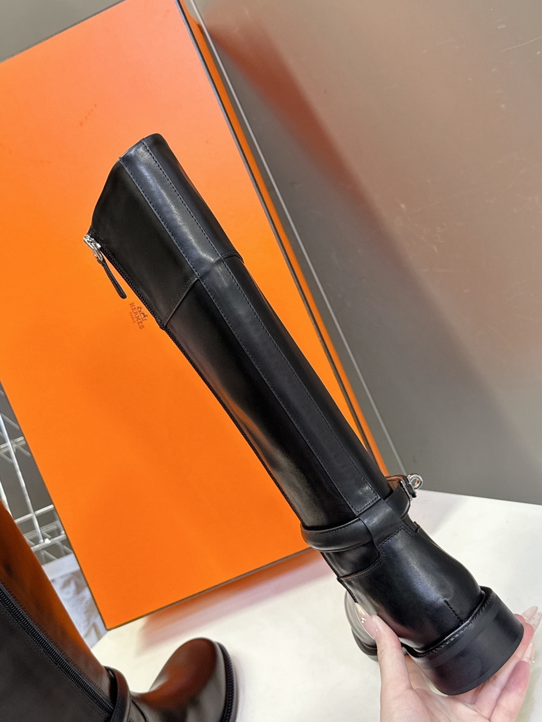 HERMES 에르메스 롱 부츠 블랙 11