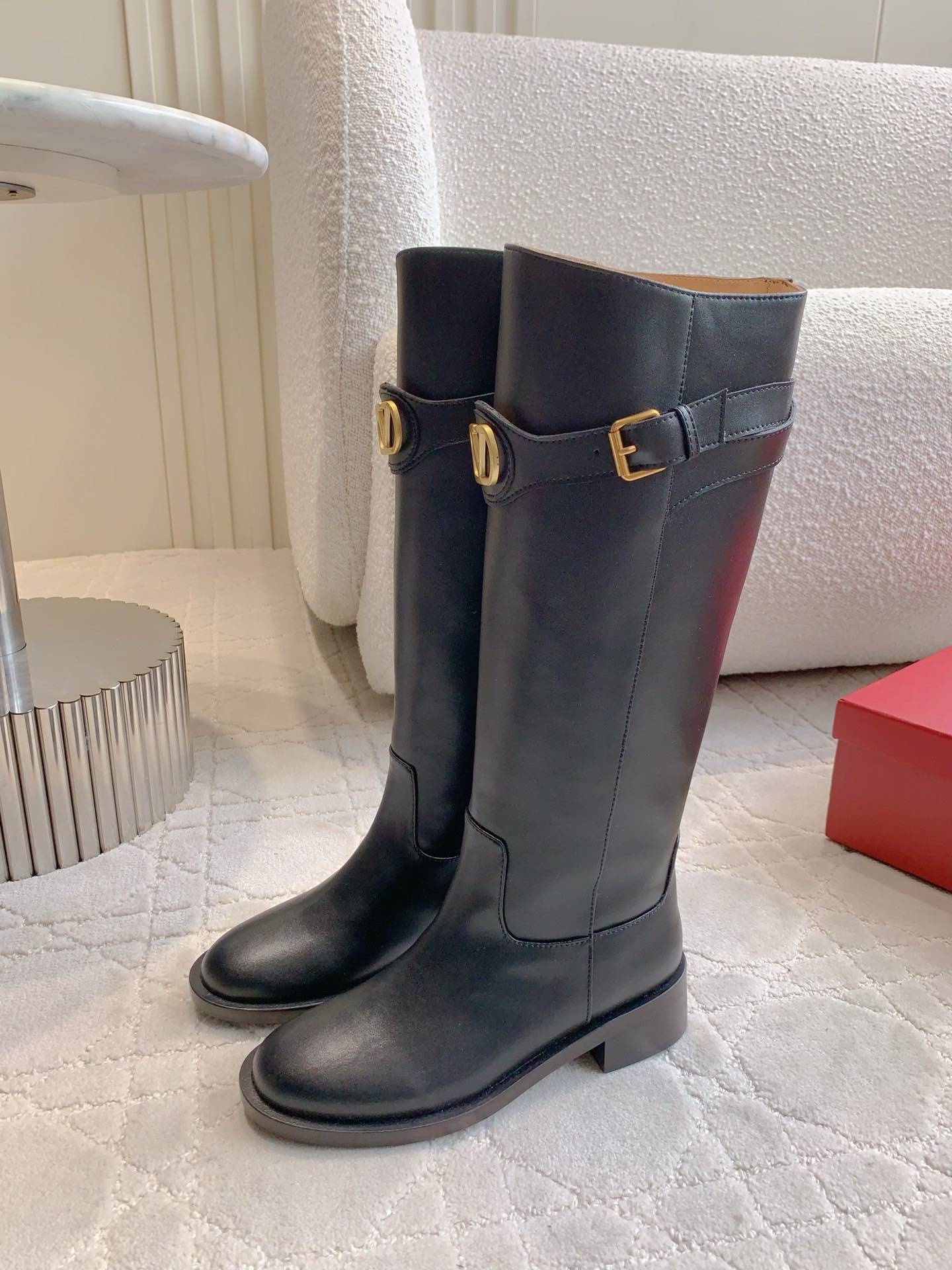 VALENTINO 발렌티노 V 로고 부츠 블랙 5