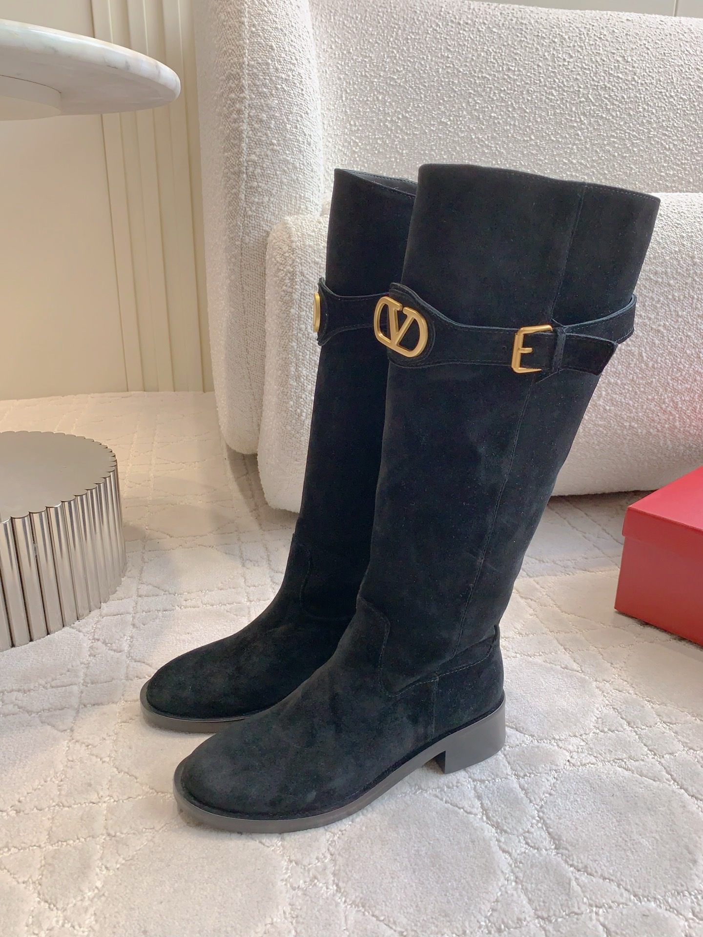 VALENTINO 발렌티노 V 로고 부츠 블랙 2