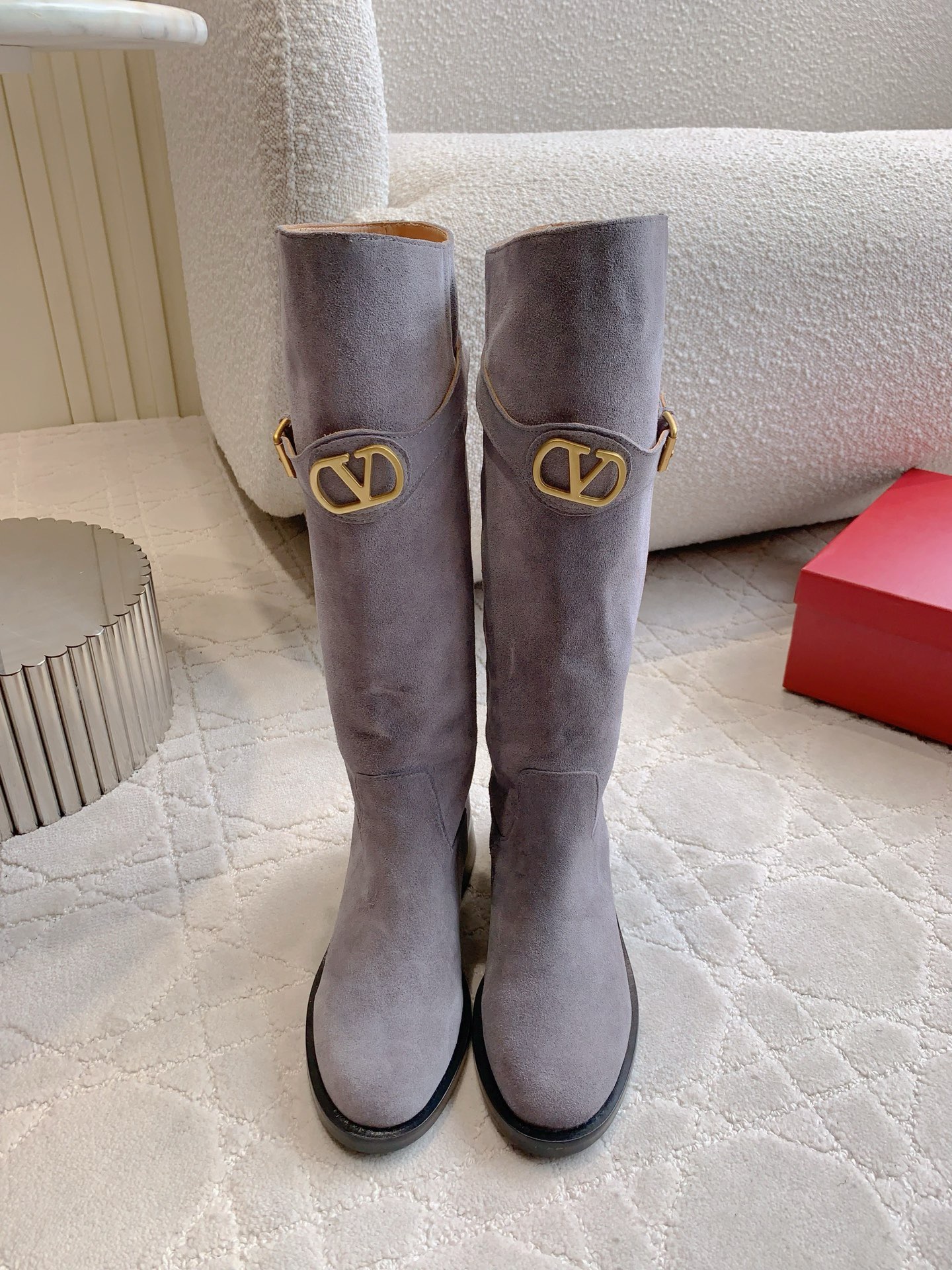 VALENTINO 발렌티노 V 로고 부츠 블랙 1