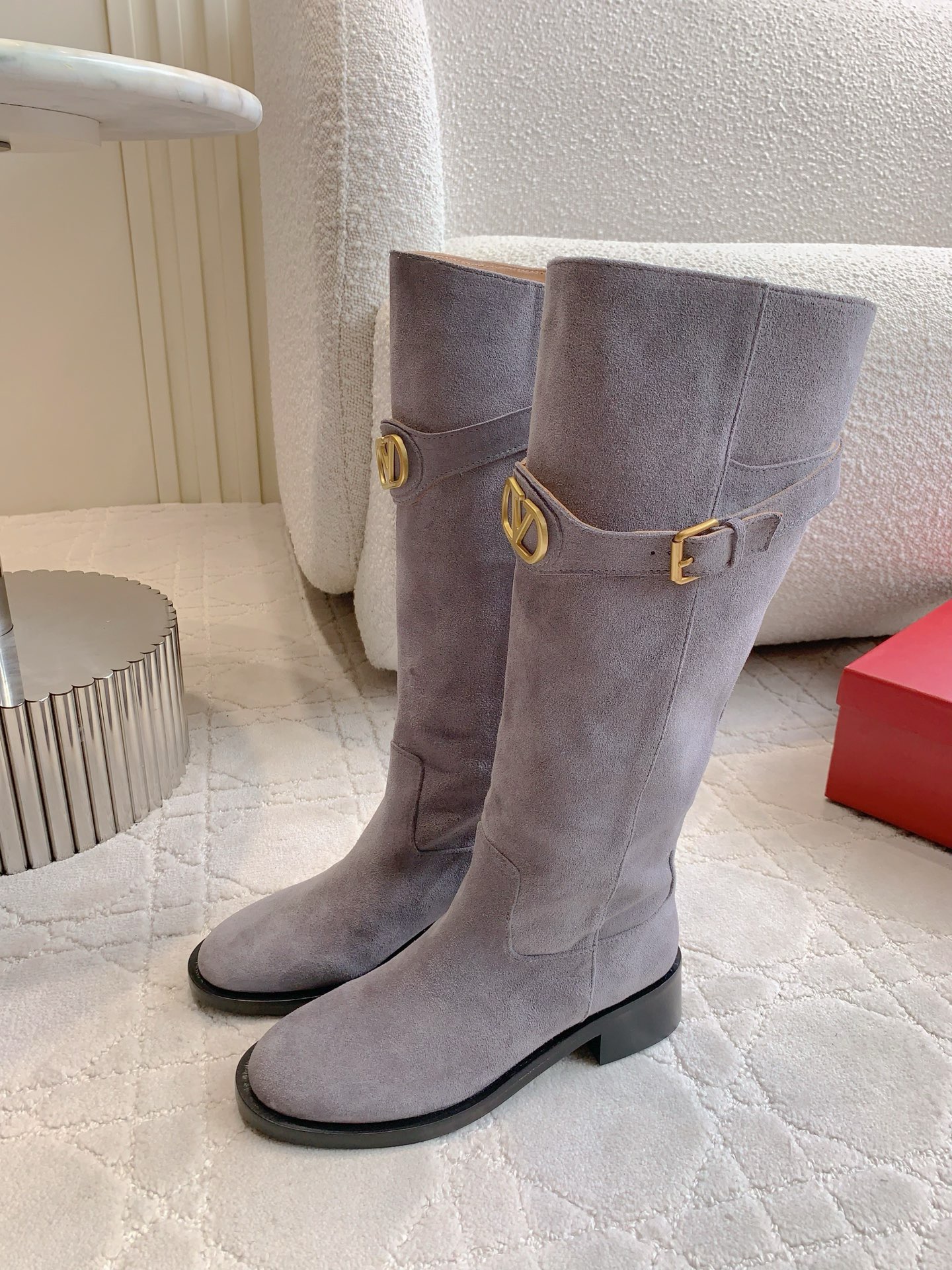 VALENTINO 발렌티노 V 로고 부츠 블랙 2