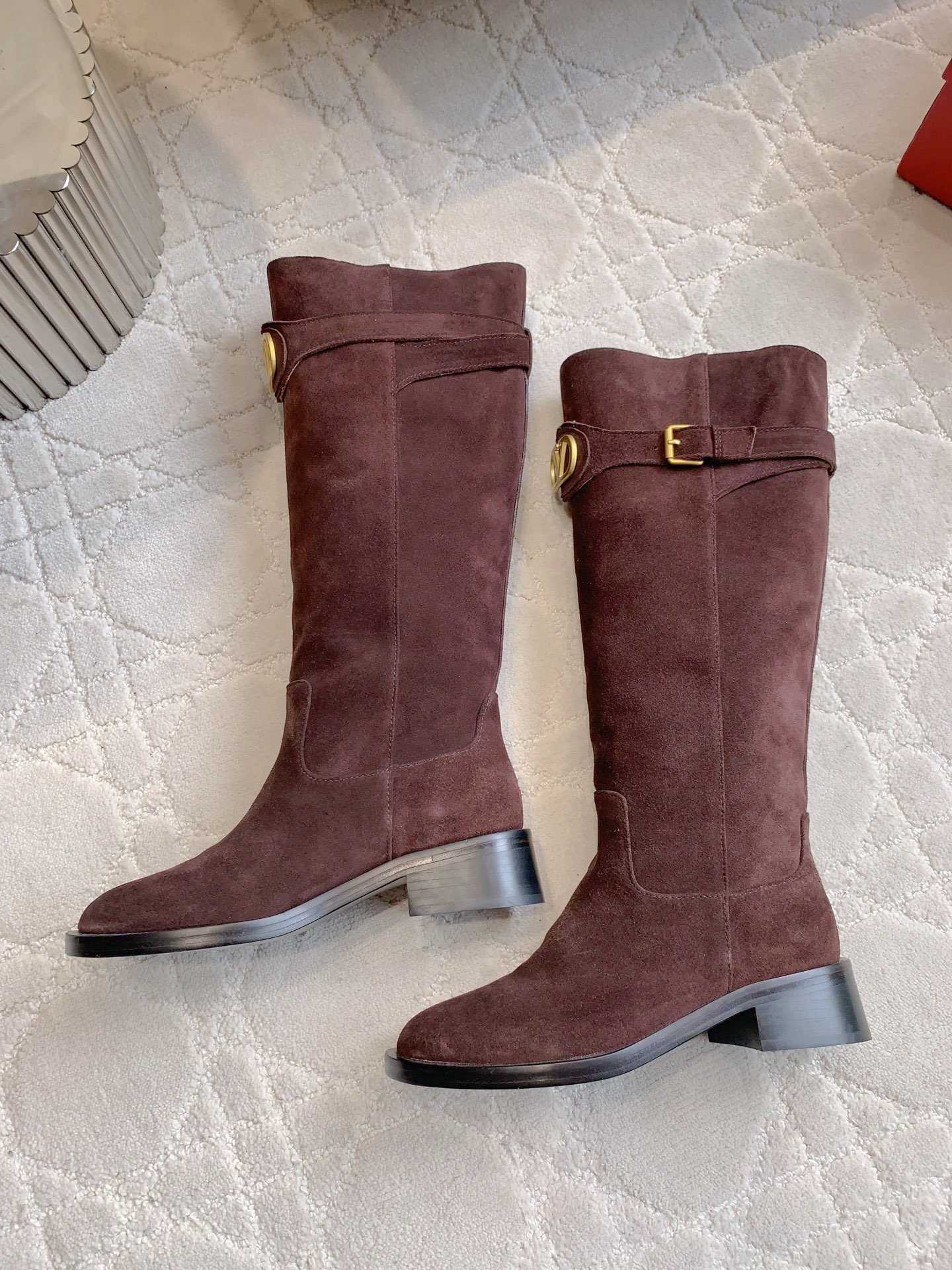 VALENTINO 발렌티노 V 로고 부츠 블랙 4