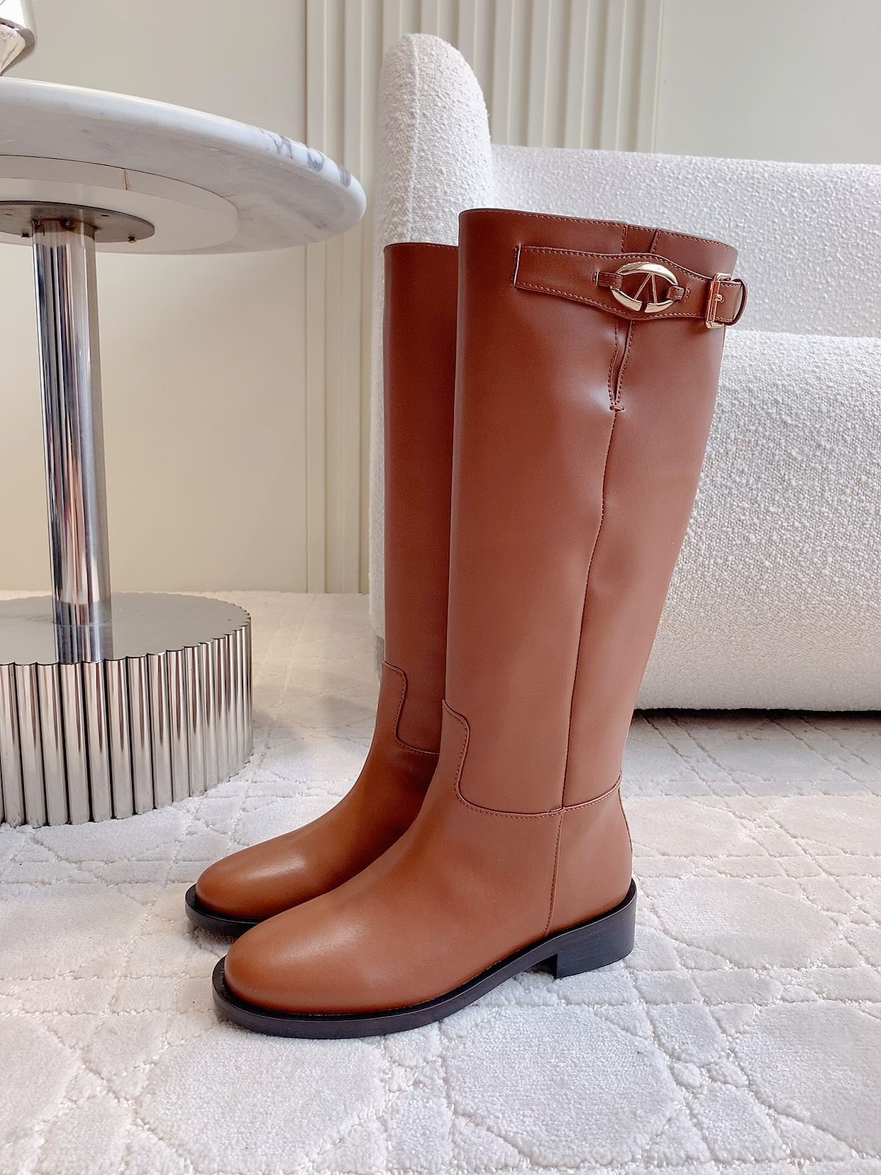 VALENTINO 발렌티노 승마 부츠 브라운 5