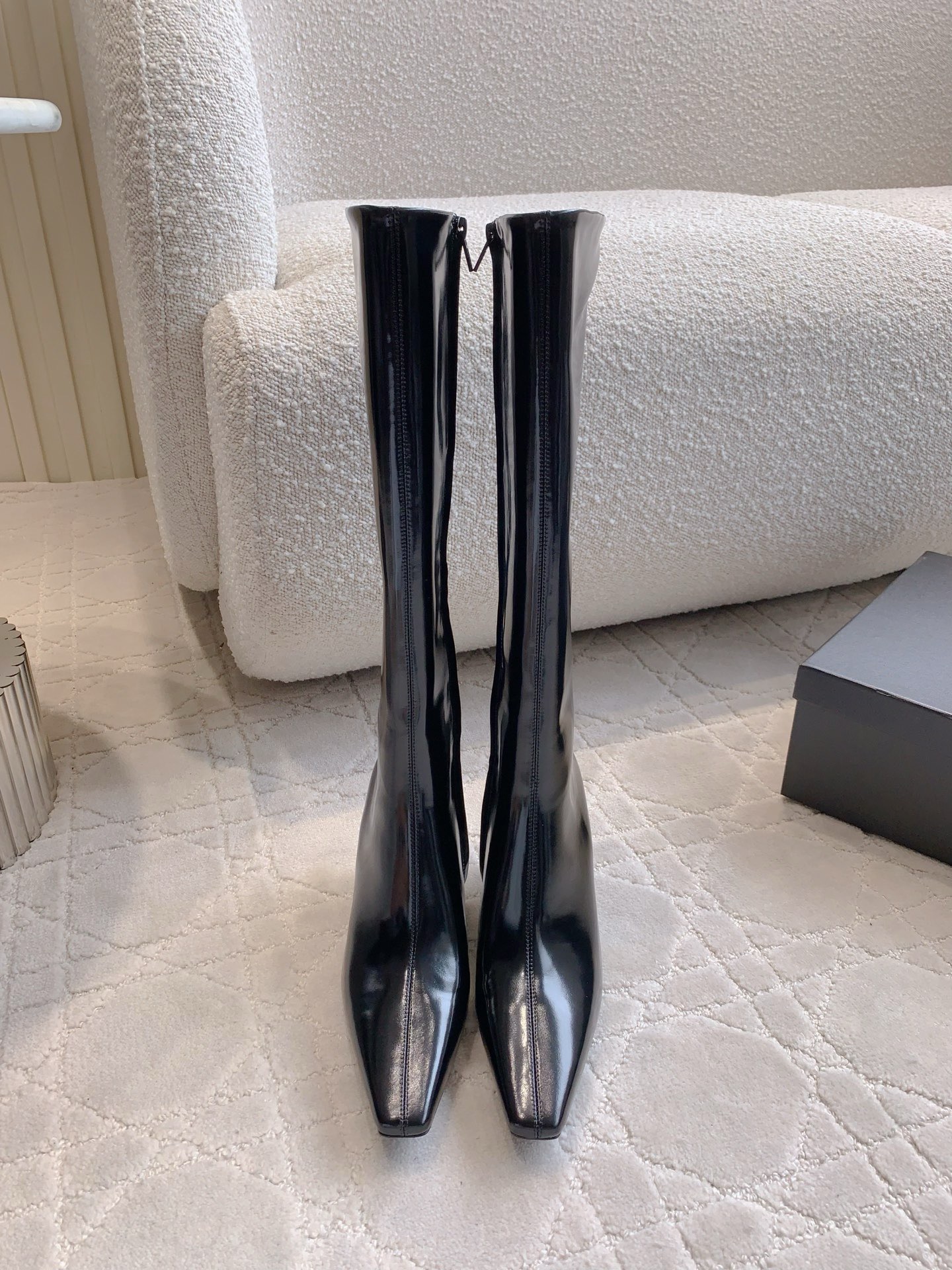 YSL 생로랑 하이힐 롱부츠 레드 4