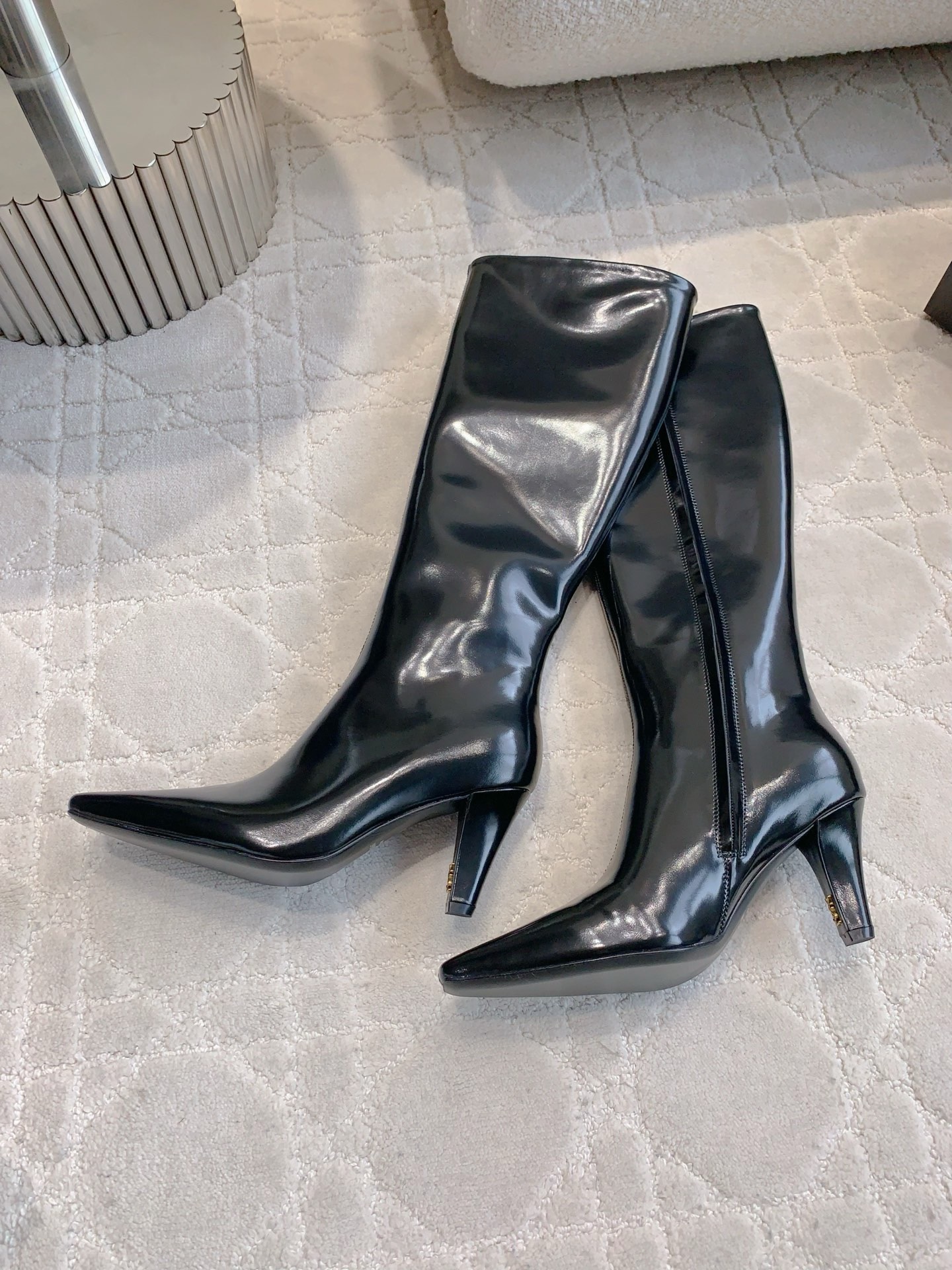 YSL 생로랑 하이힐 롱부츠 레드 7