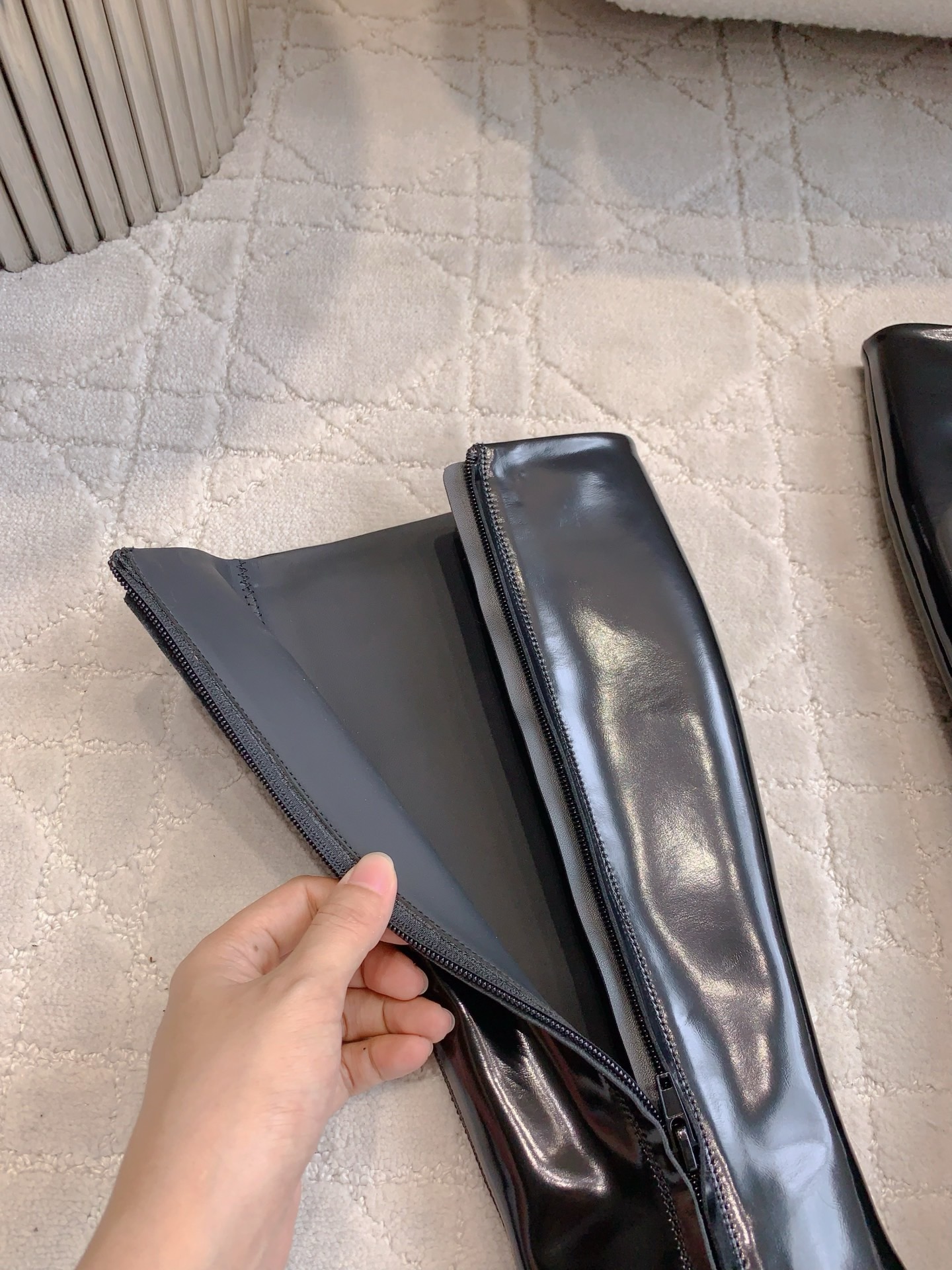 YSL 생로랑 하이힐 롱부츠 레드 10