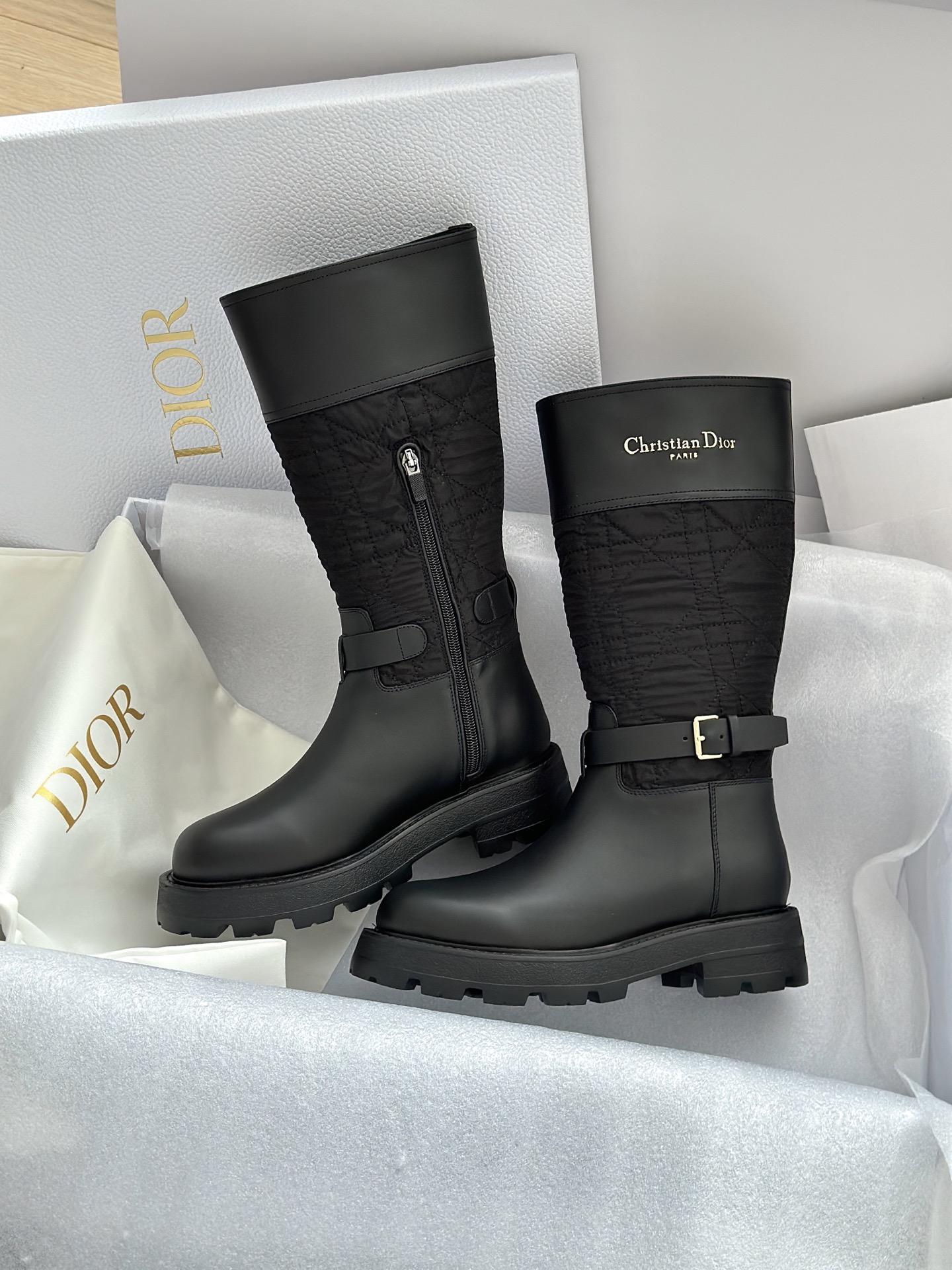 Christian Dior 디올 D-Town 부츠 블랙 10