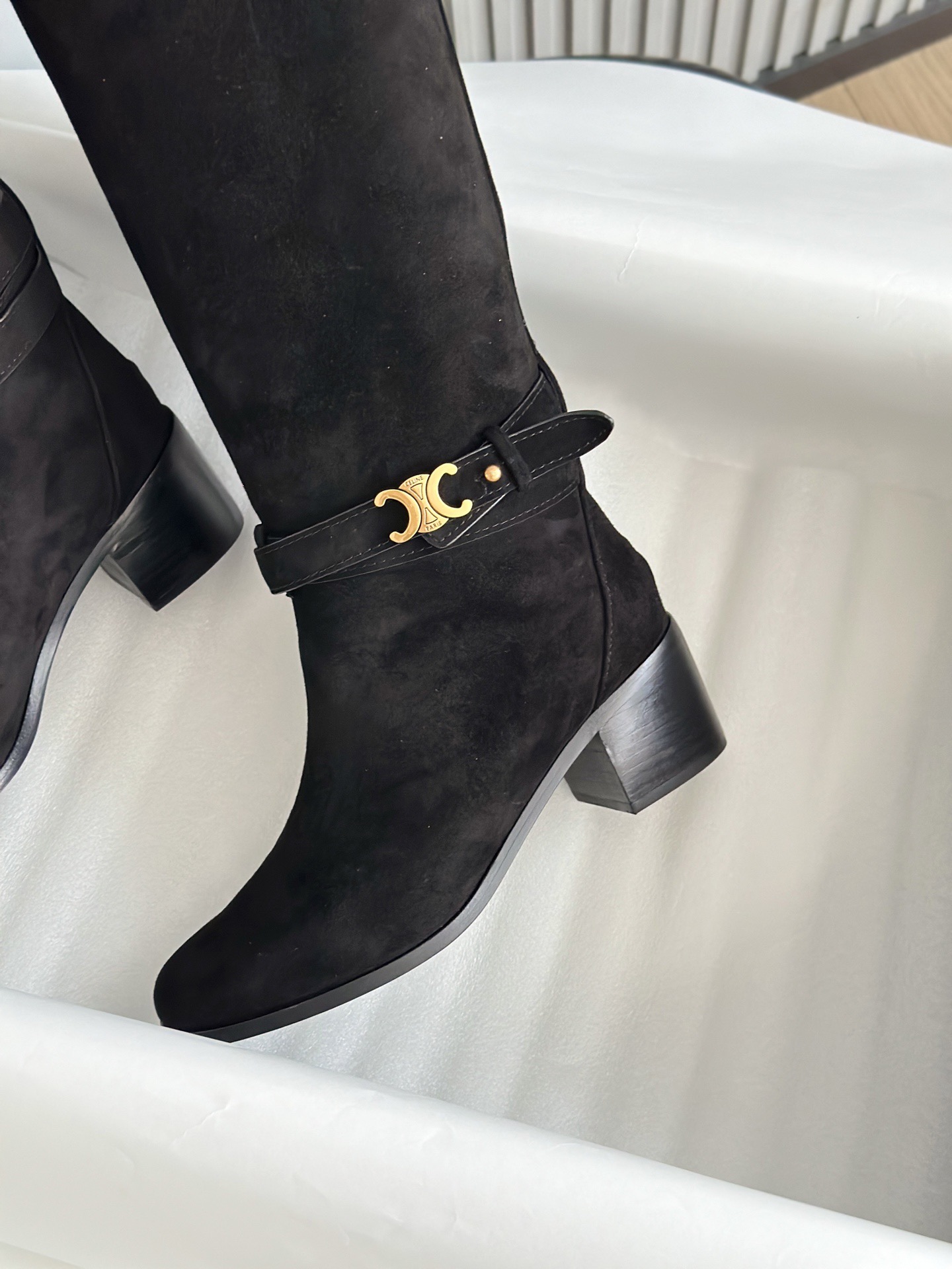 CELINE 셀린느 스웨이드 롱부츠 블랙 11