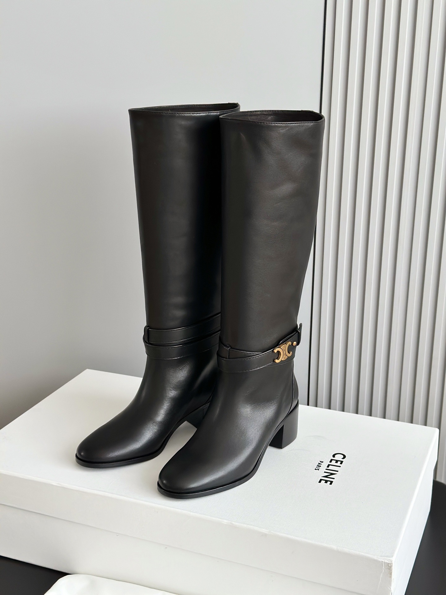 CELINE 셀린느 스웨이드 롱부츠 블랙 3