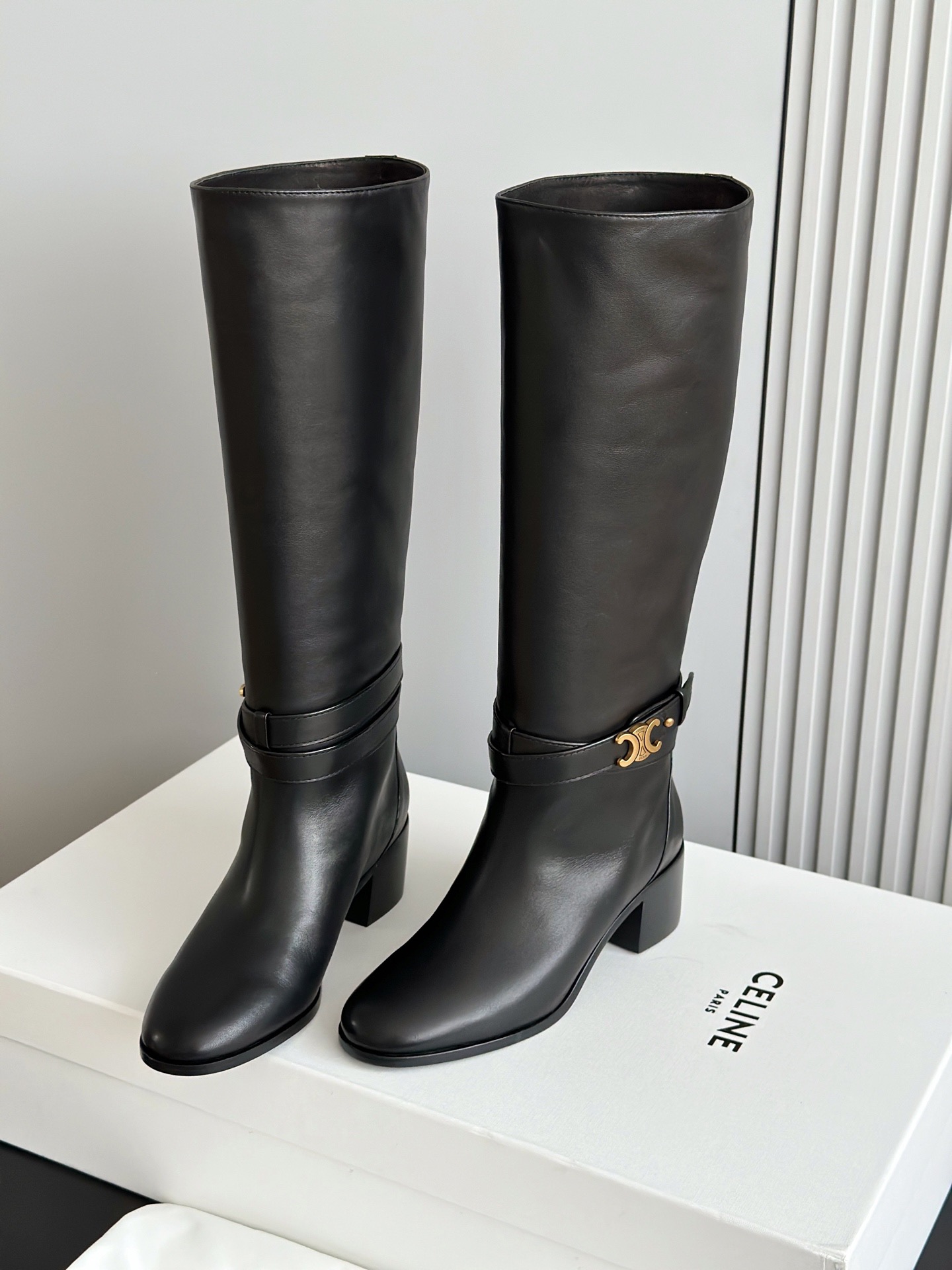 CELINE 셀린느 스웨이드 롱부츠 블랙 7