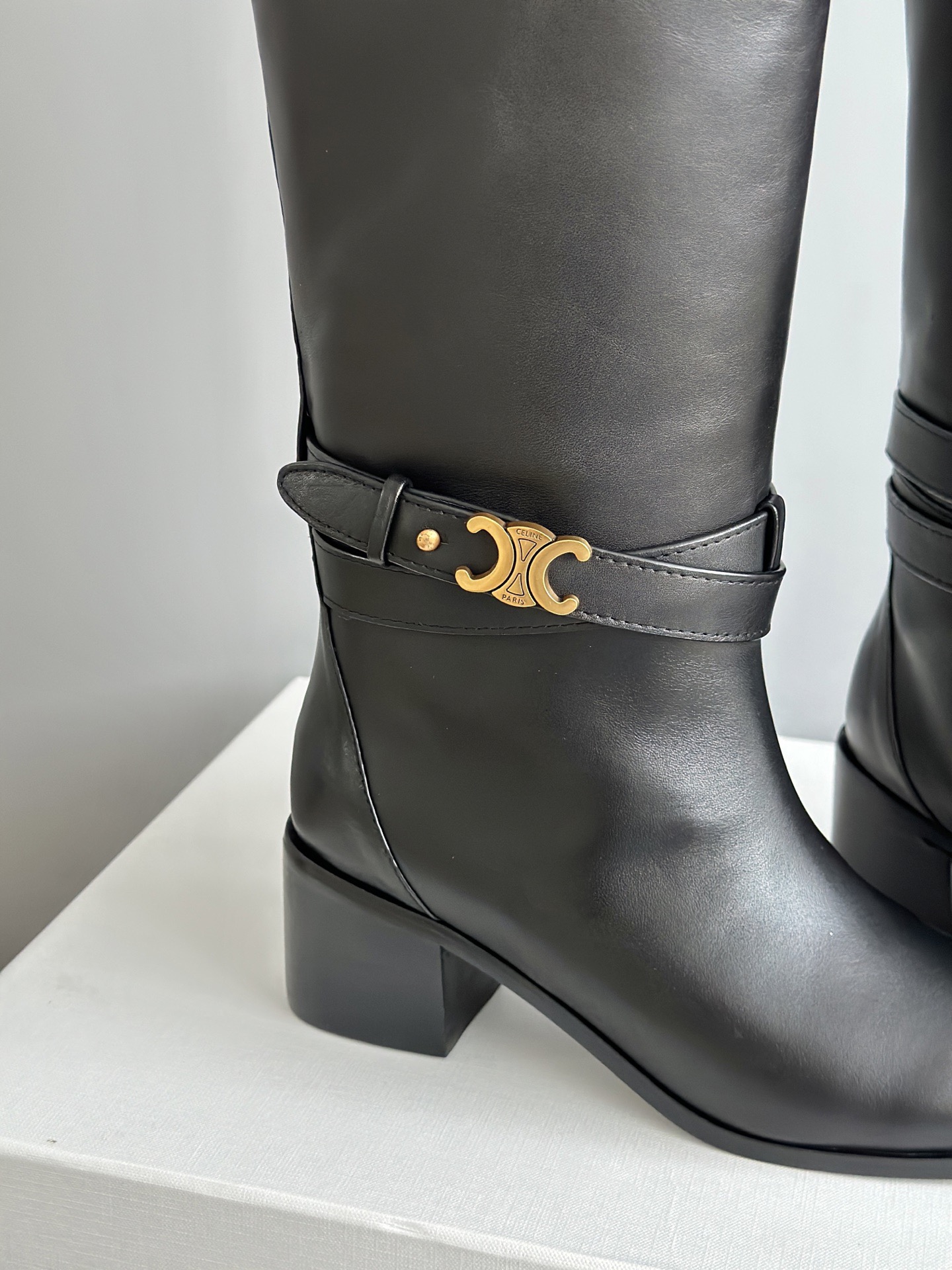 CELINE 셀린느 스웨이드 롱부츠 블랙 8