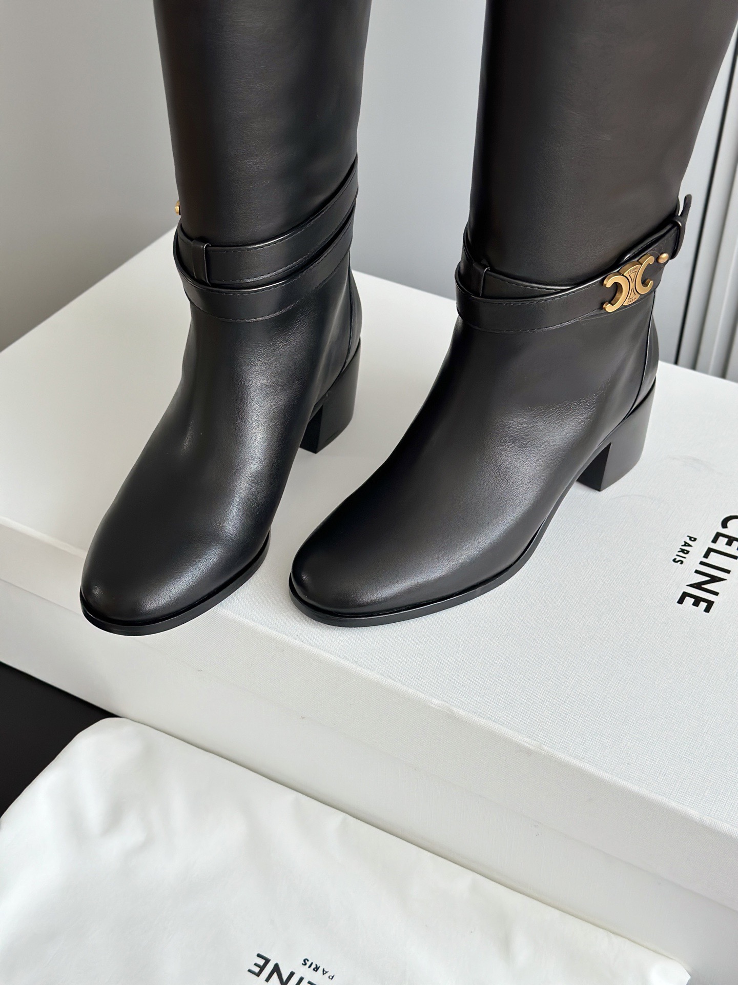 CELINE 셀린느 스웨이드 롱부츠 블랙 11