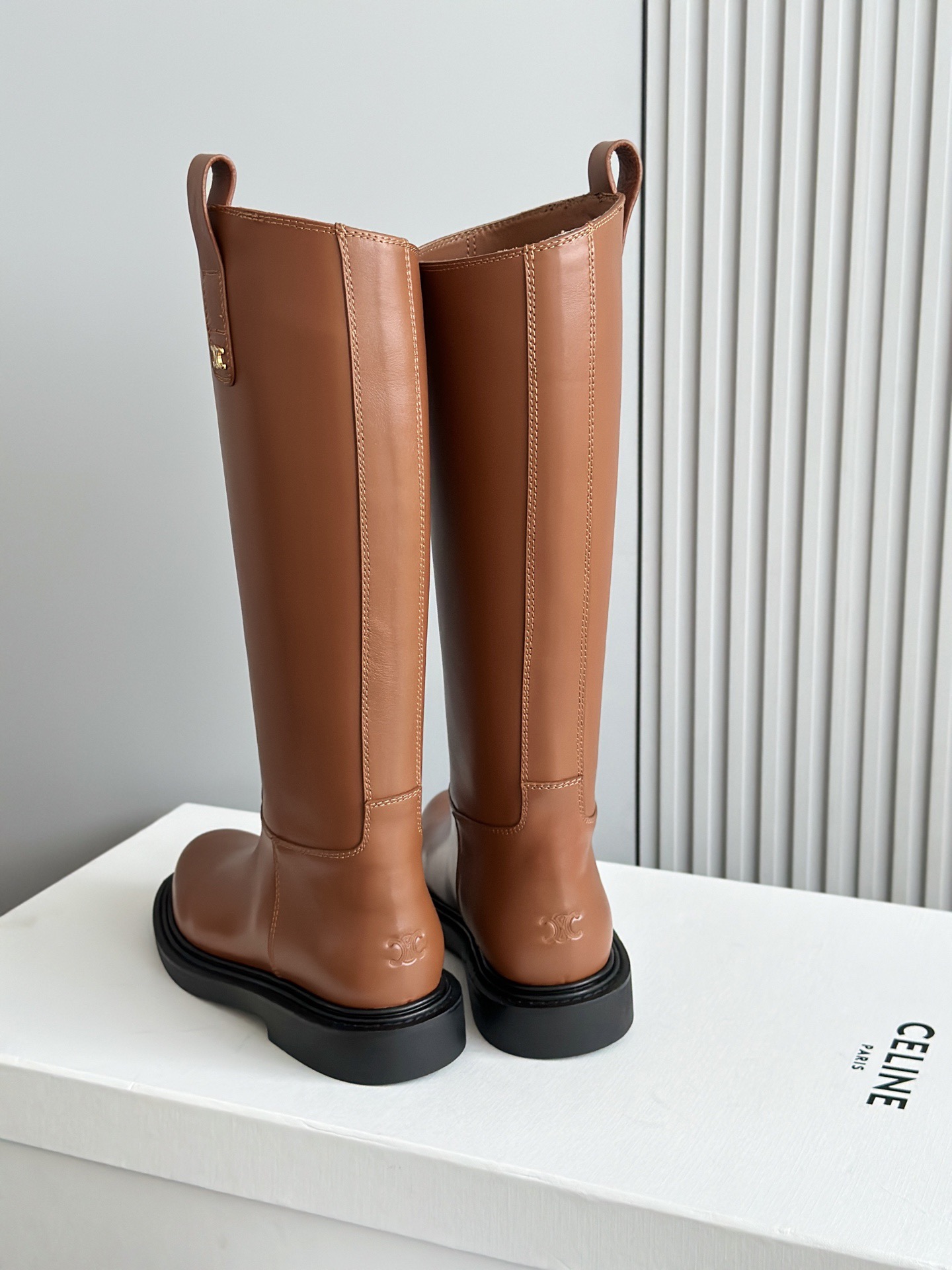 CELINE 셀린 라이딩 부츠 브라운 8