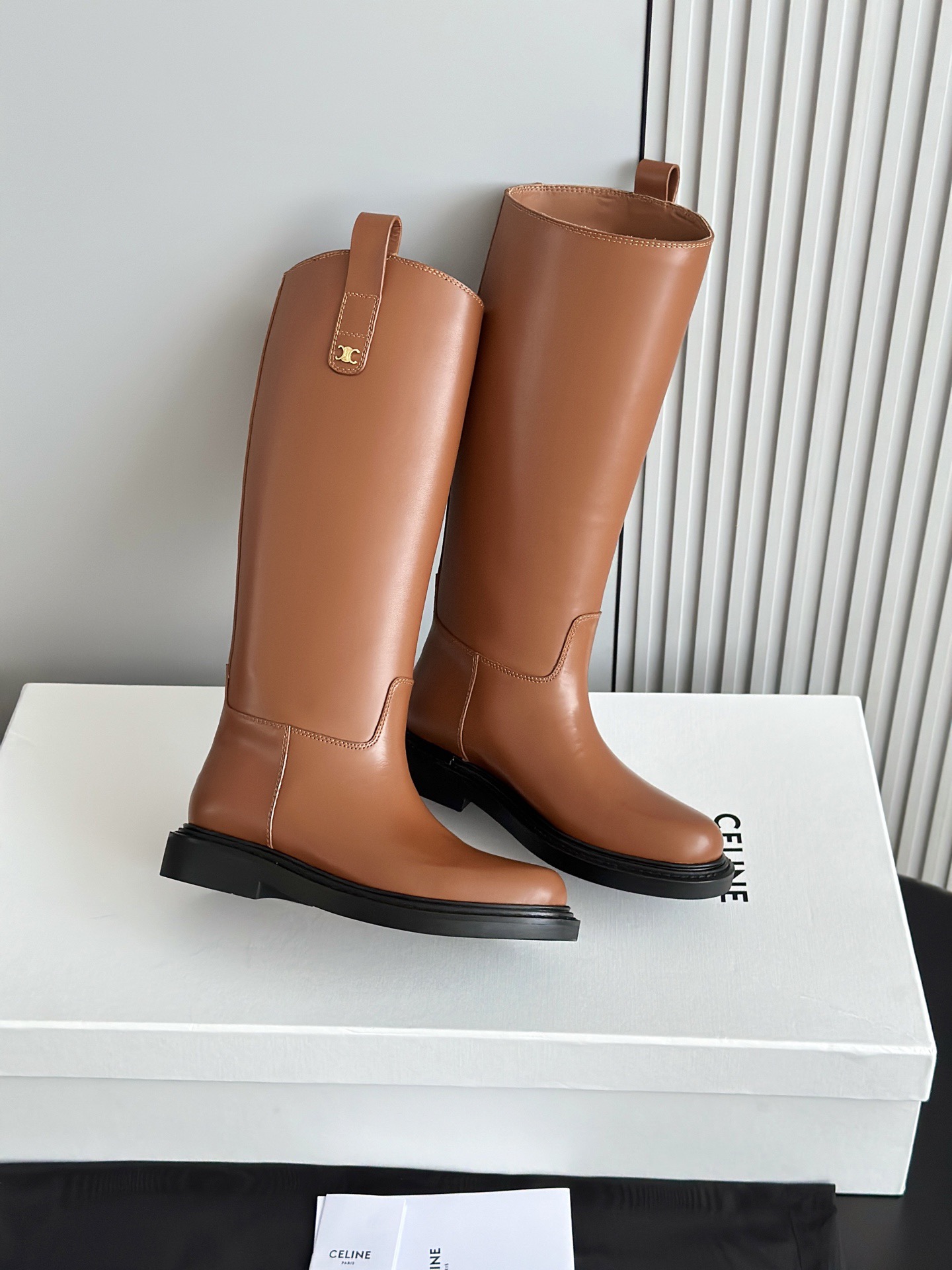 CELINE 셀린 라이딩 부츠 브라운 11
