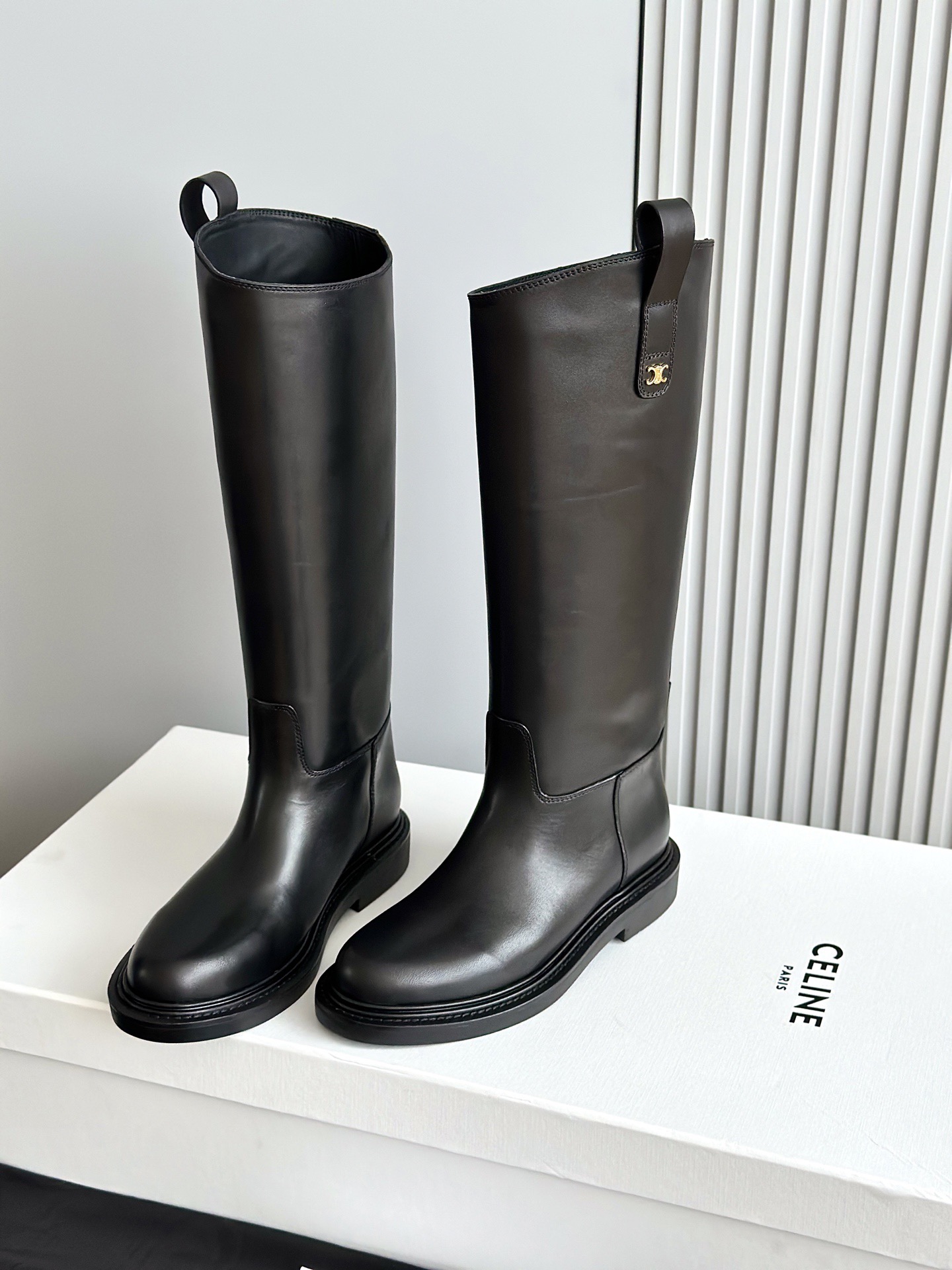 CELINE 셀린 라이딩 부츠 브라운 2