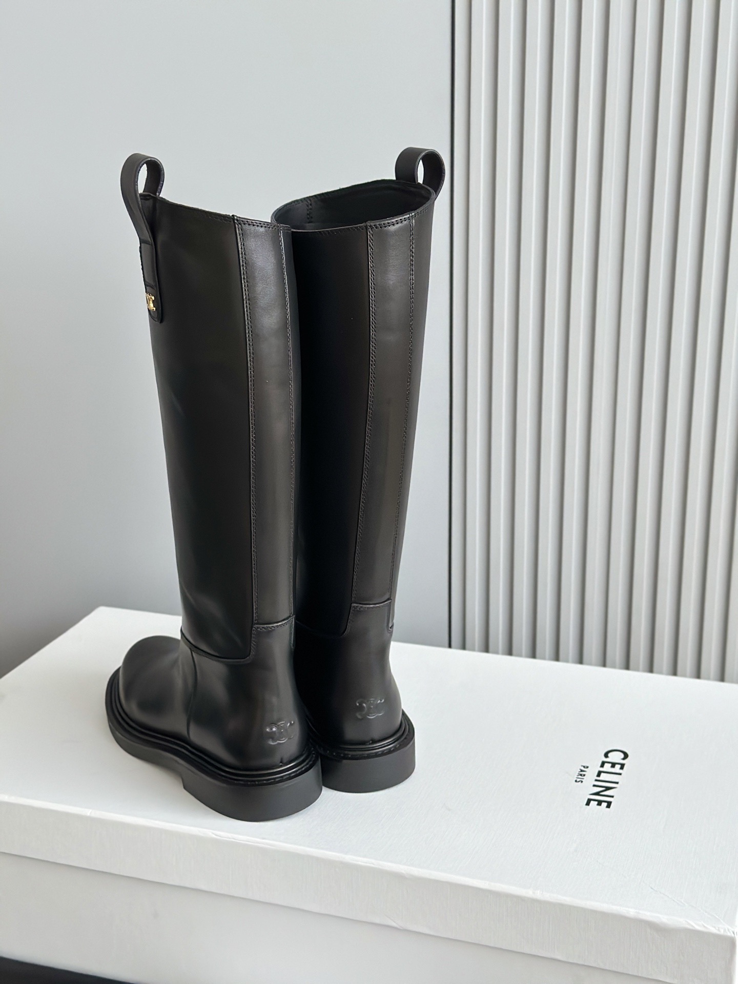 CELINE 셀린 라이딩 부츠 브라운 5