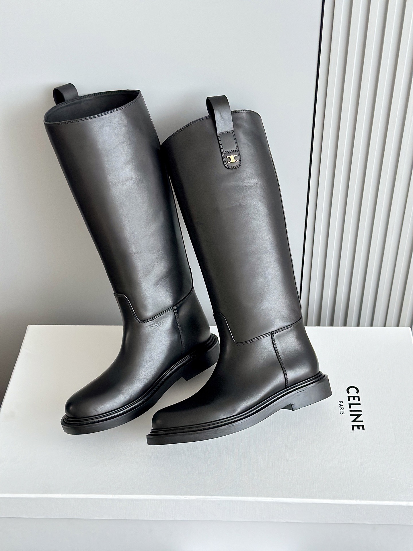 CELINE 셀린 라이딩 부츠 브라운 7