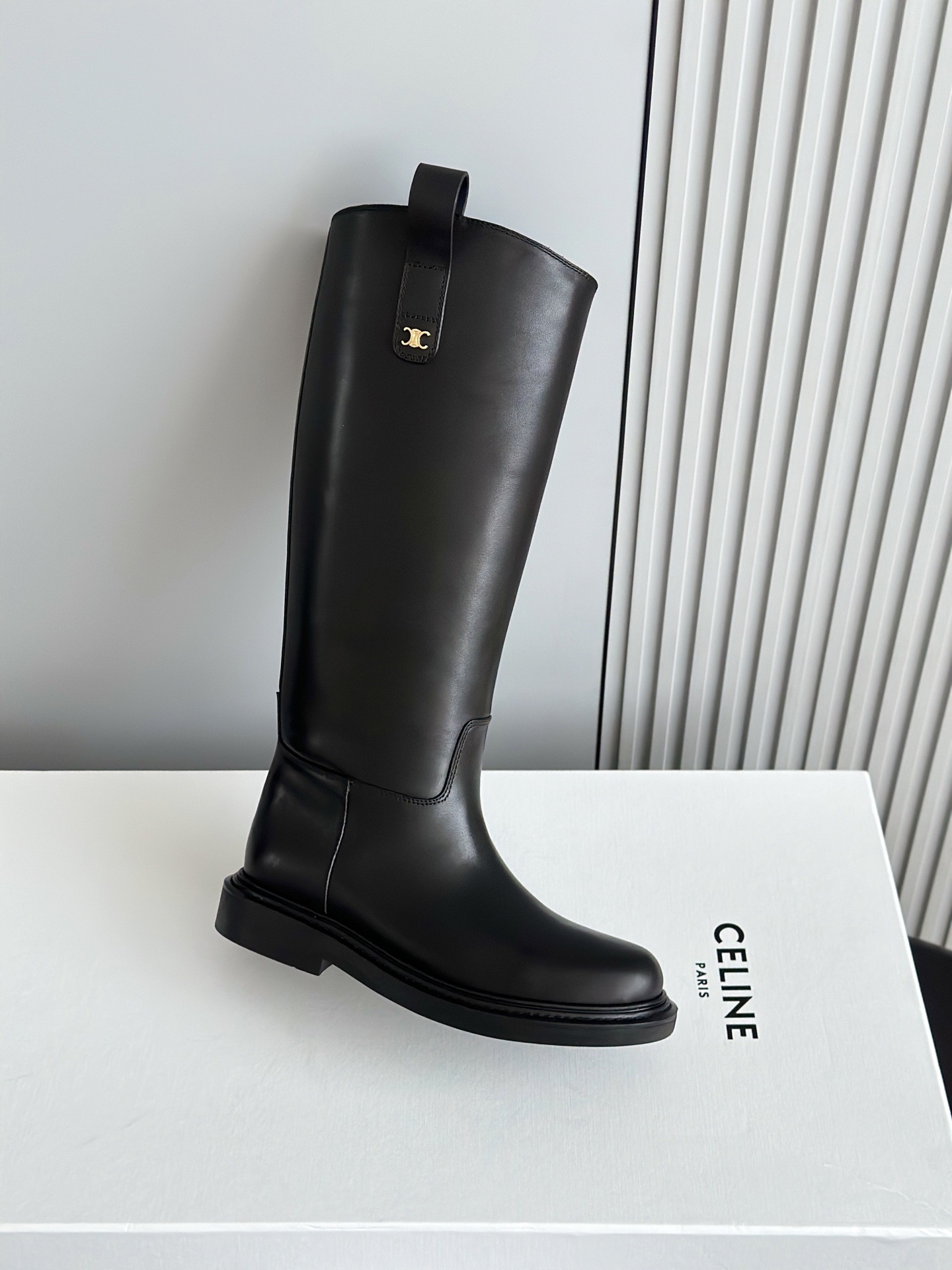 CELINE 셀린 라이딩 부츠 브라운 12