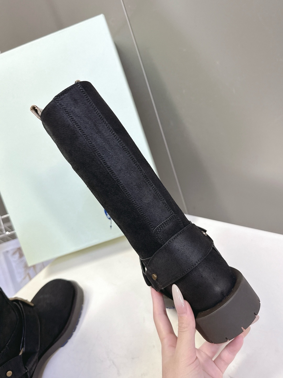 BURBERRY 버버리 롱부츠 블랙 10