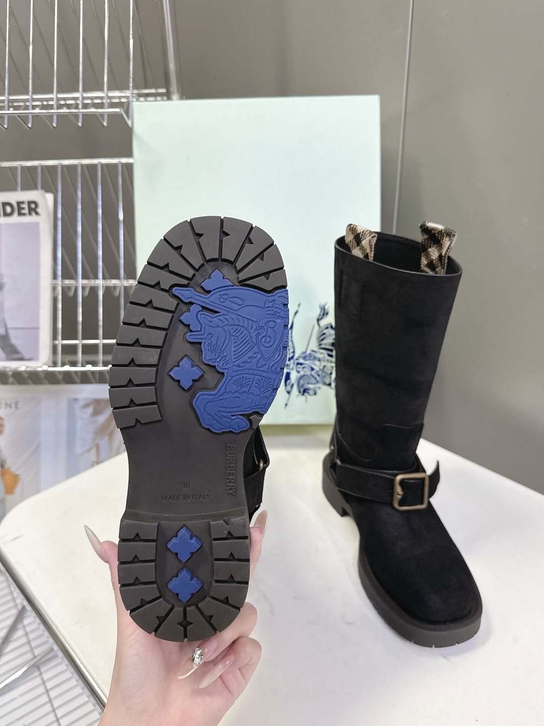 BURBERRY 버버리 롱부츠 블랙 11