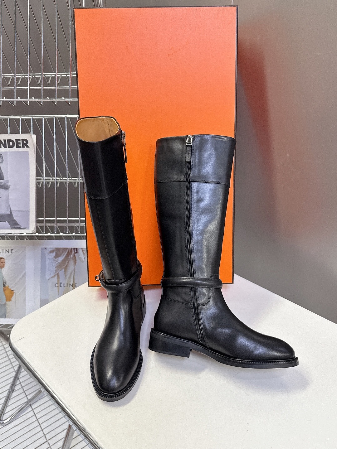 HERMES 에르메스 롱 부츠 블랙 6