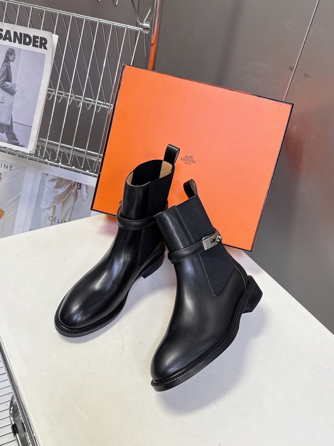 HERMES 에르메스 롱 부츠 블랙 5