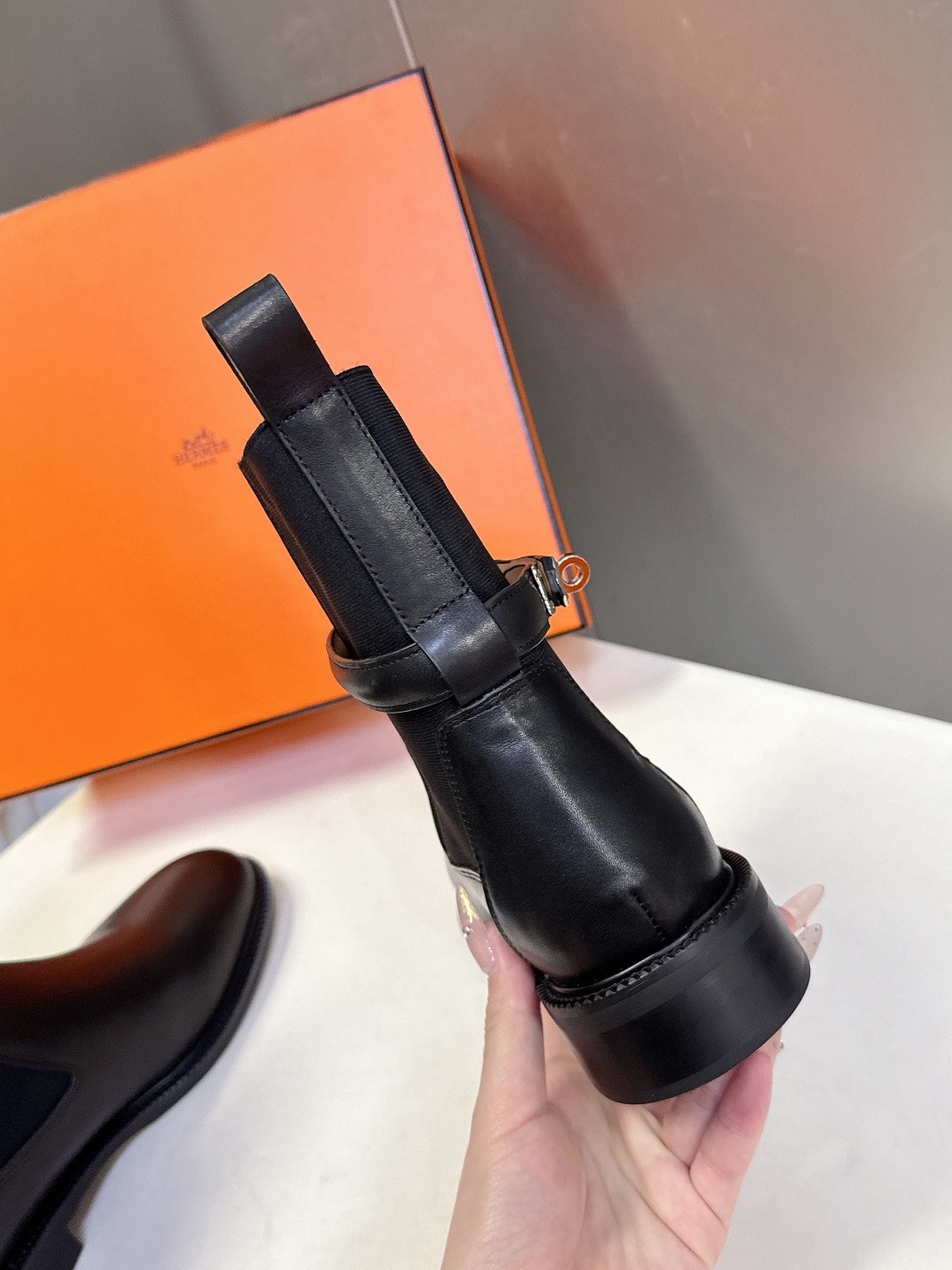 HERMES 에르메스 롱 부츠 블랙 10