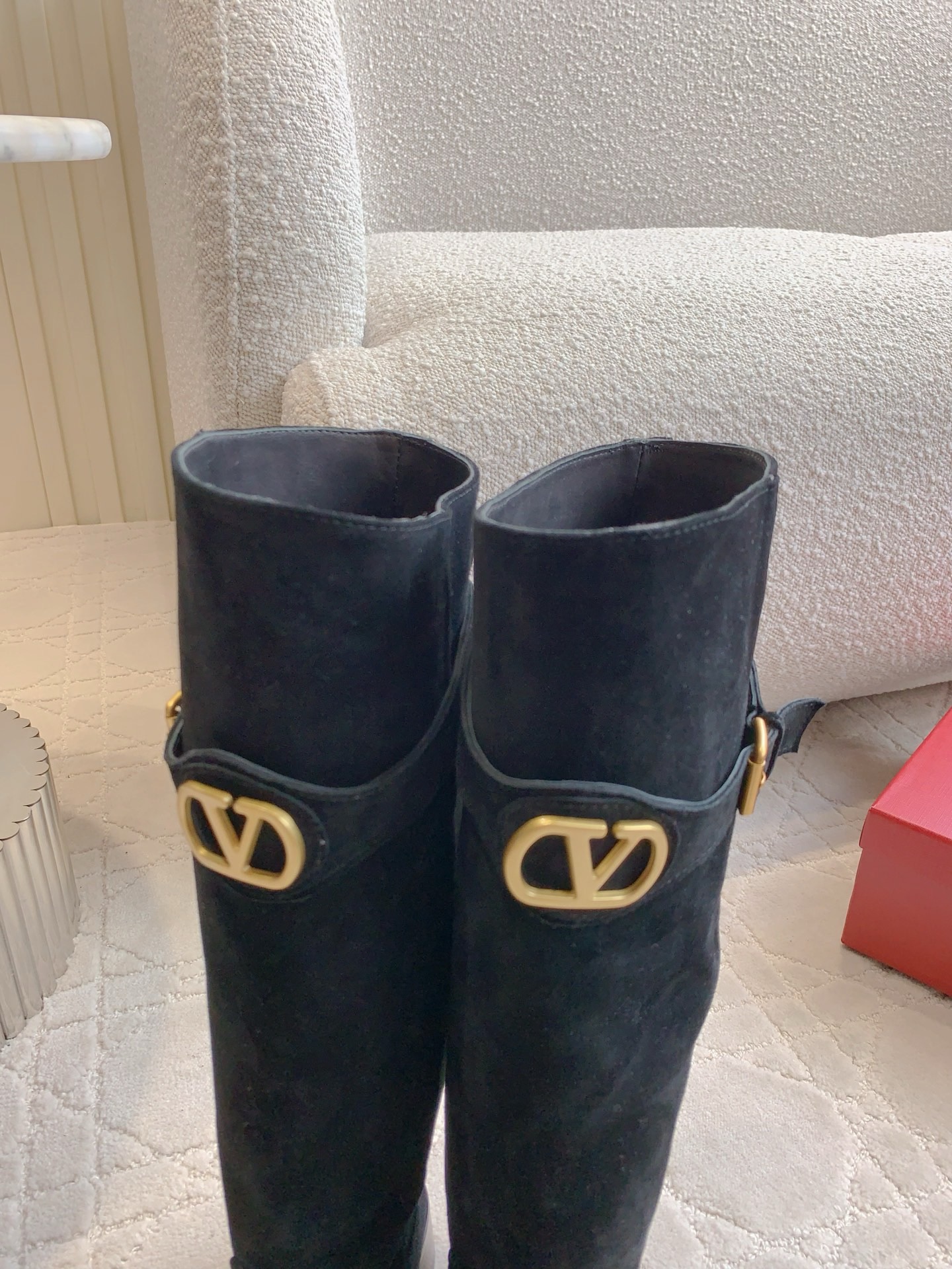 VALENTINO 발렌티노 V 로고 부츠 블랙 7