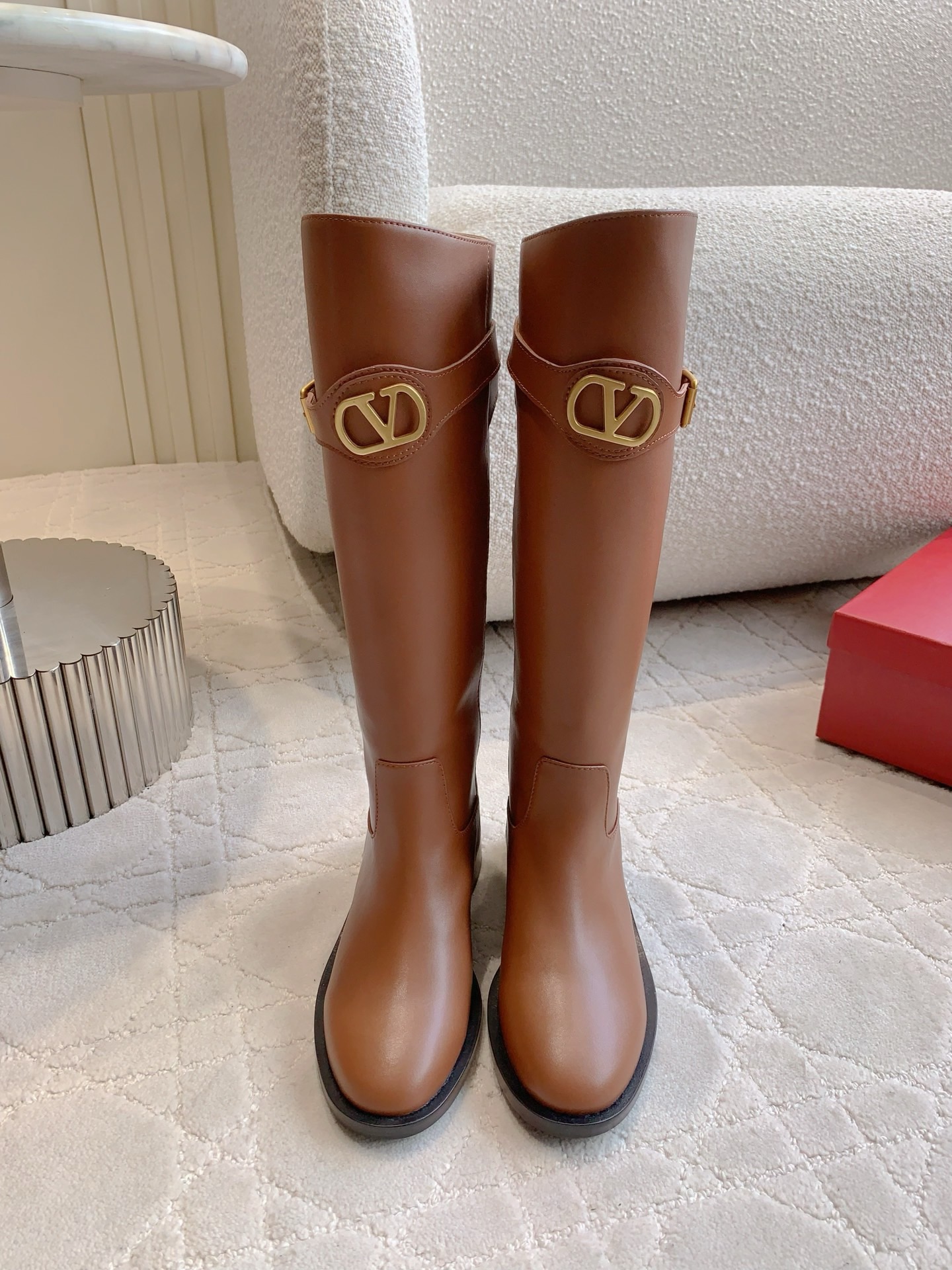 VALENTINO 발렌티노 V 로고 부츠 블랙 1