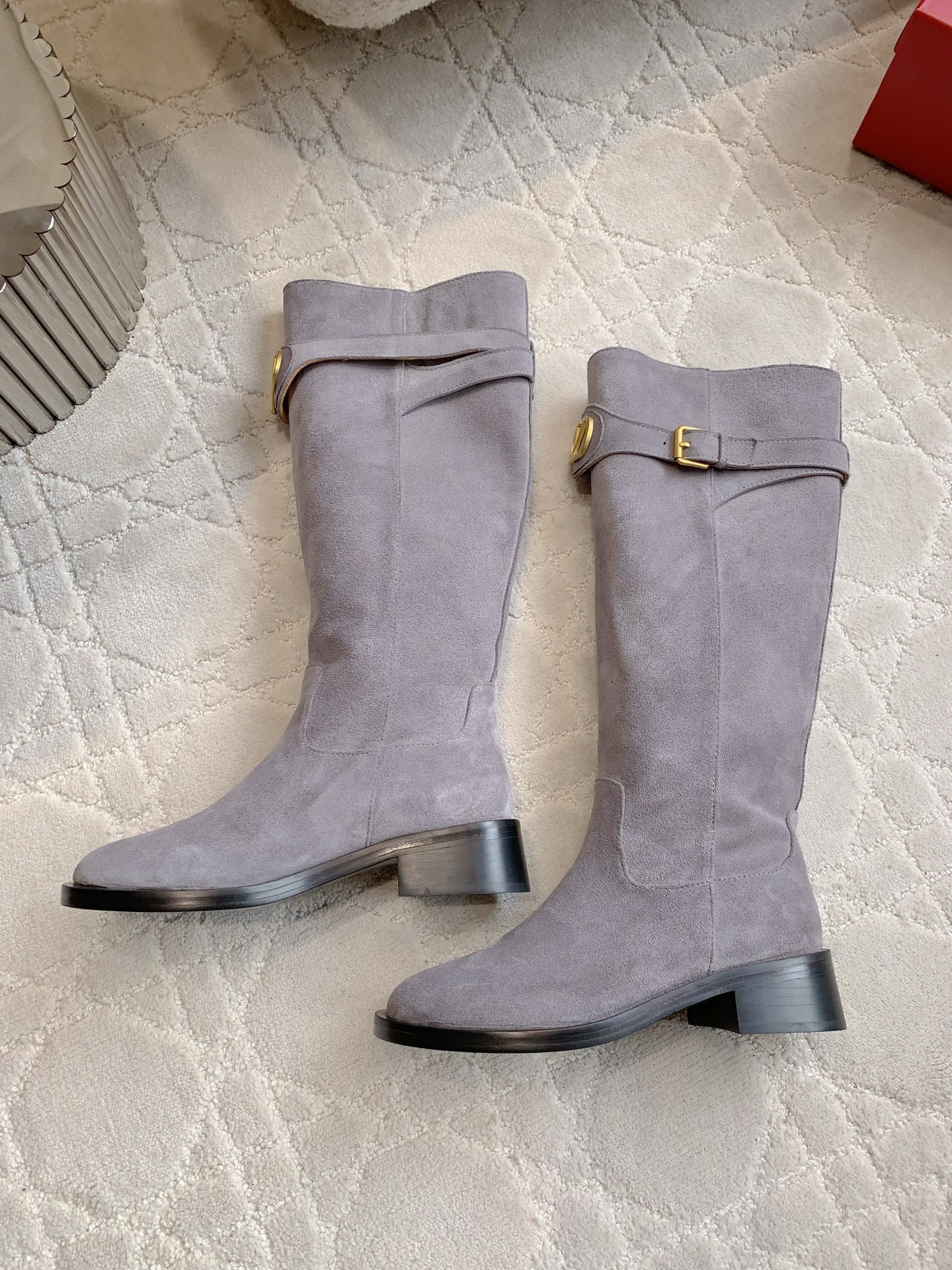 VALENTINO 발렌티노 V 로고 부츠 블랙 4