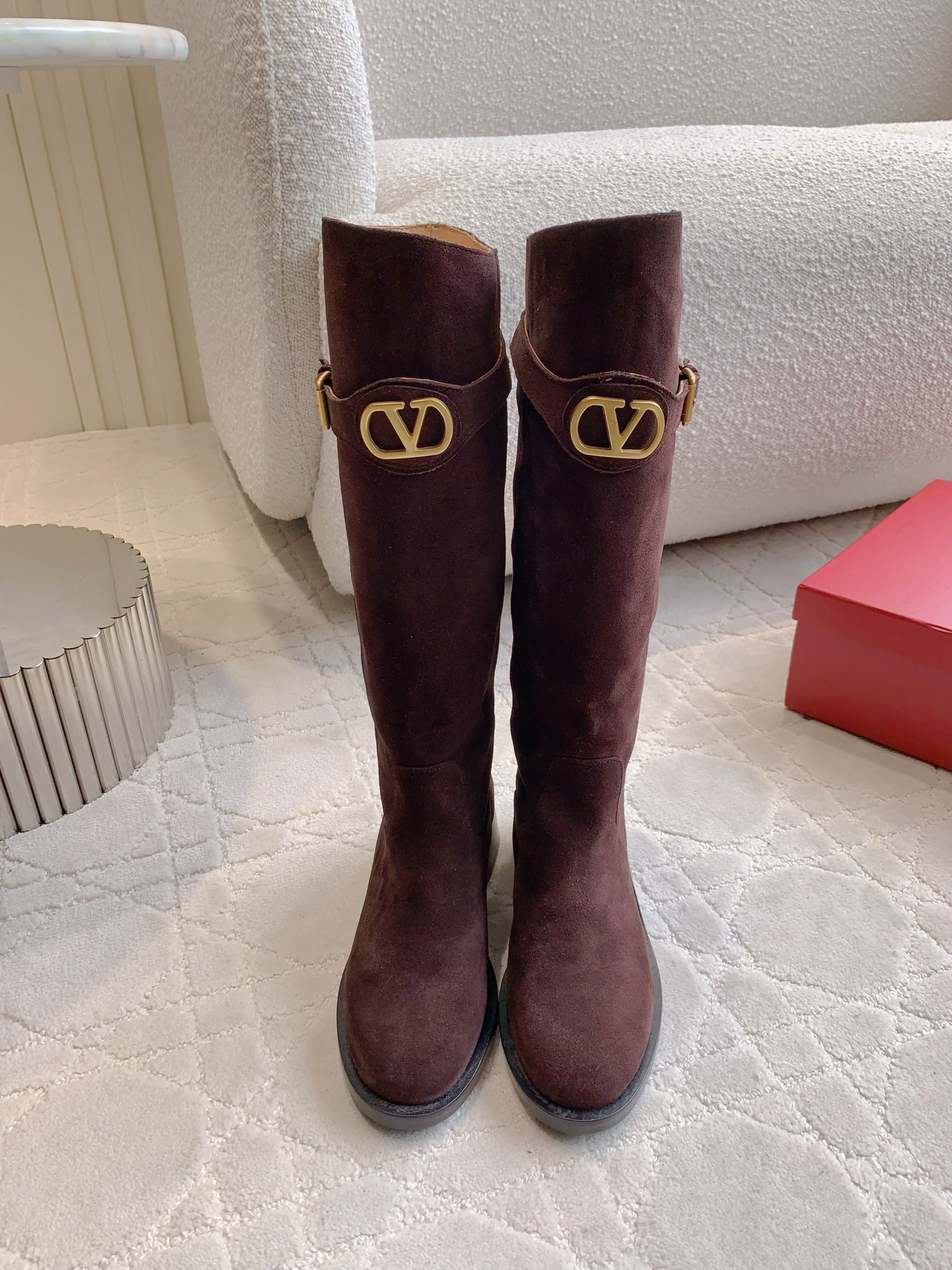 VALENTINO 발렌티노 V 로고 부츠 블랙 1