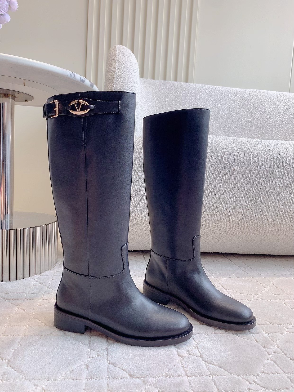 VALENTINO 발렌티노 승마 부츠 브라운 6