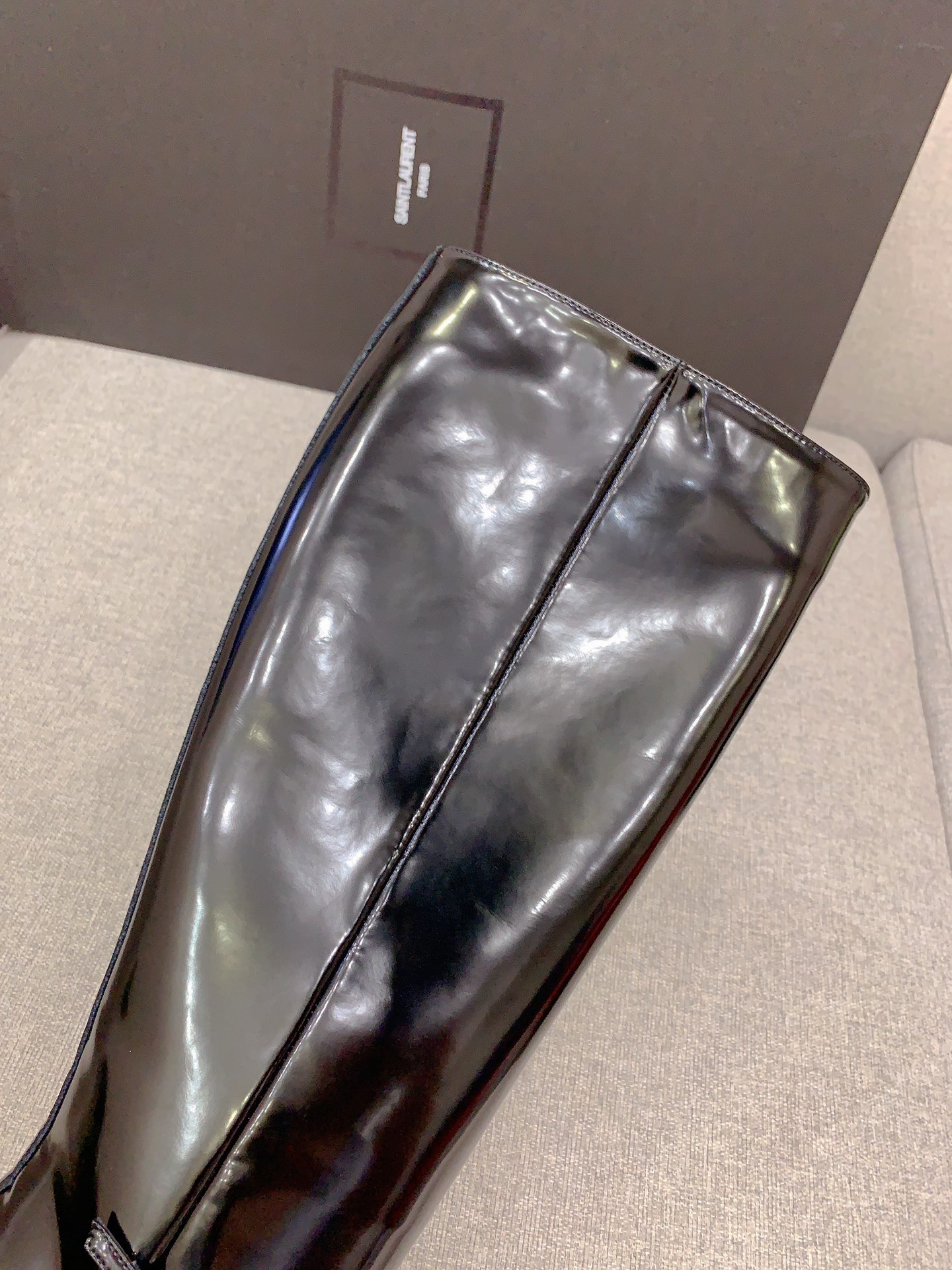 SAINT LAURENT 생로랑 포인티드 토 하이힐 부츠 블랙 8