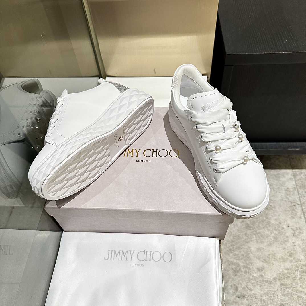 Jimmy Choo 지미추 진주 스니커즈 화이트 7