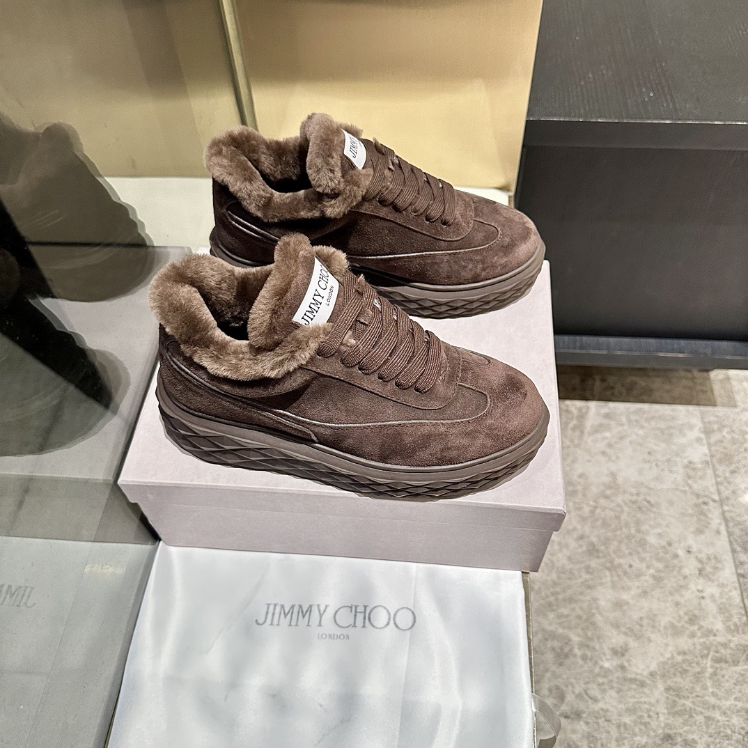 JIMMY CHOO 지미추 2025 가을/겨울 털 신발 4